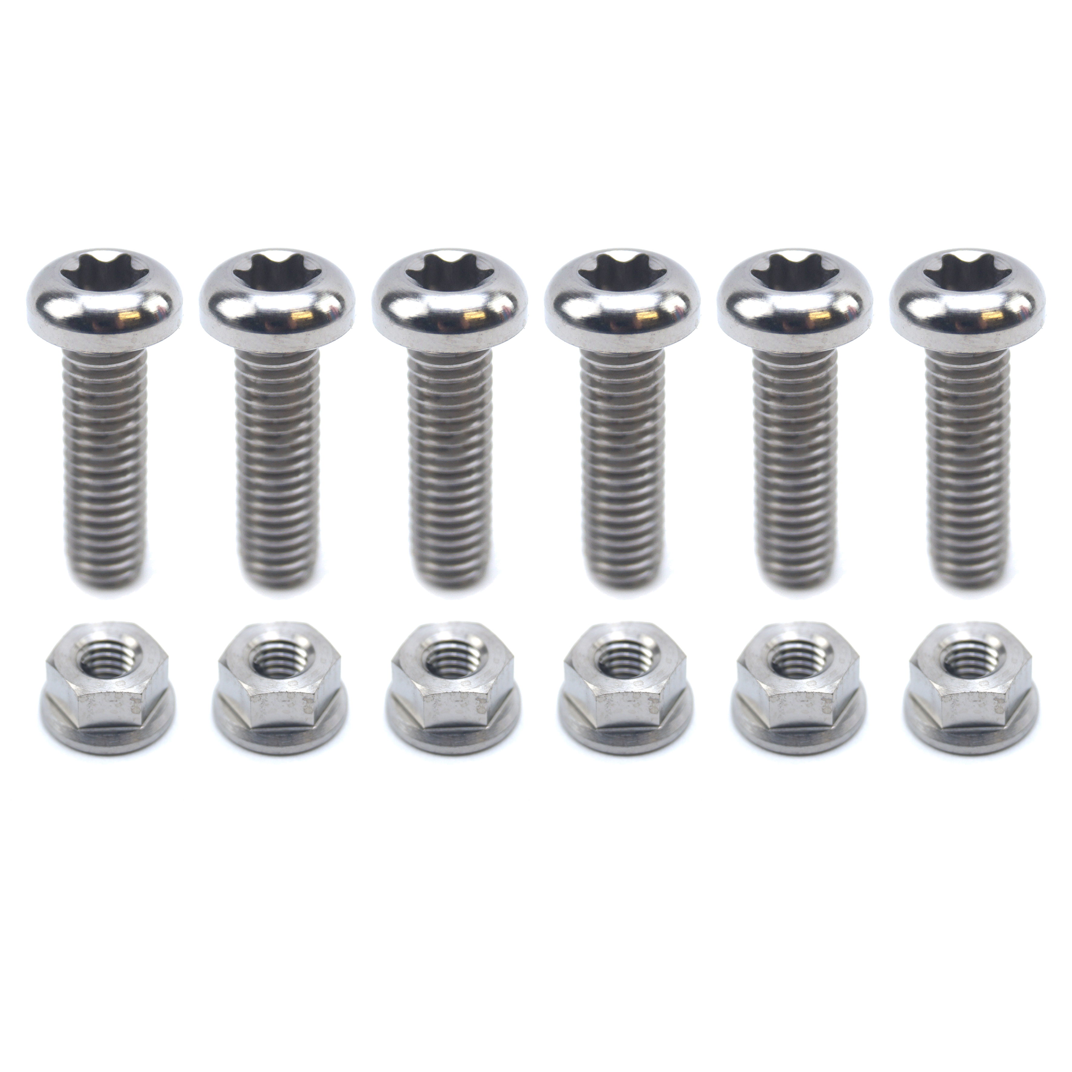 BOLT DISC M6x20mm + NUT TORX, TITANIUM GRADE 5 /PACK OF 6 thumbnail 4