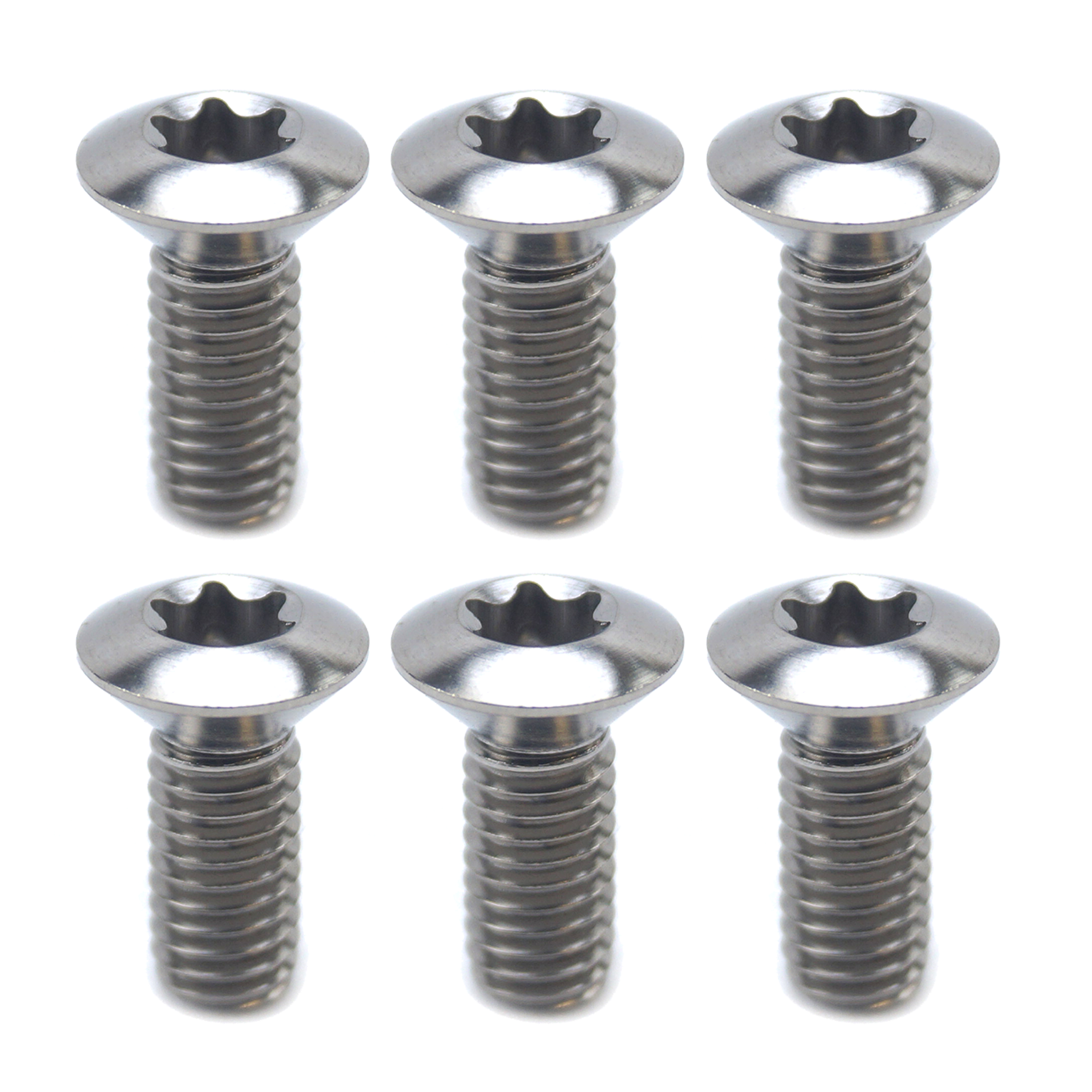 BOLT DISC TORX M6 x 13mm CSK, TITANIUM GRADE 5 /PACK OF 6 thumbnail 2