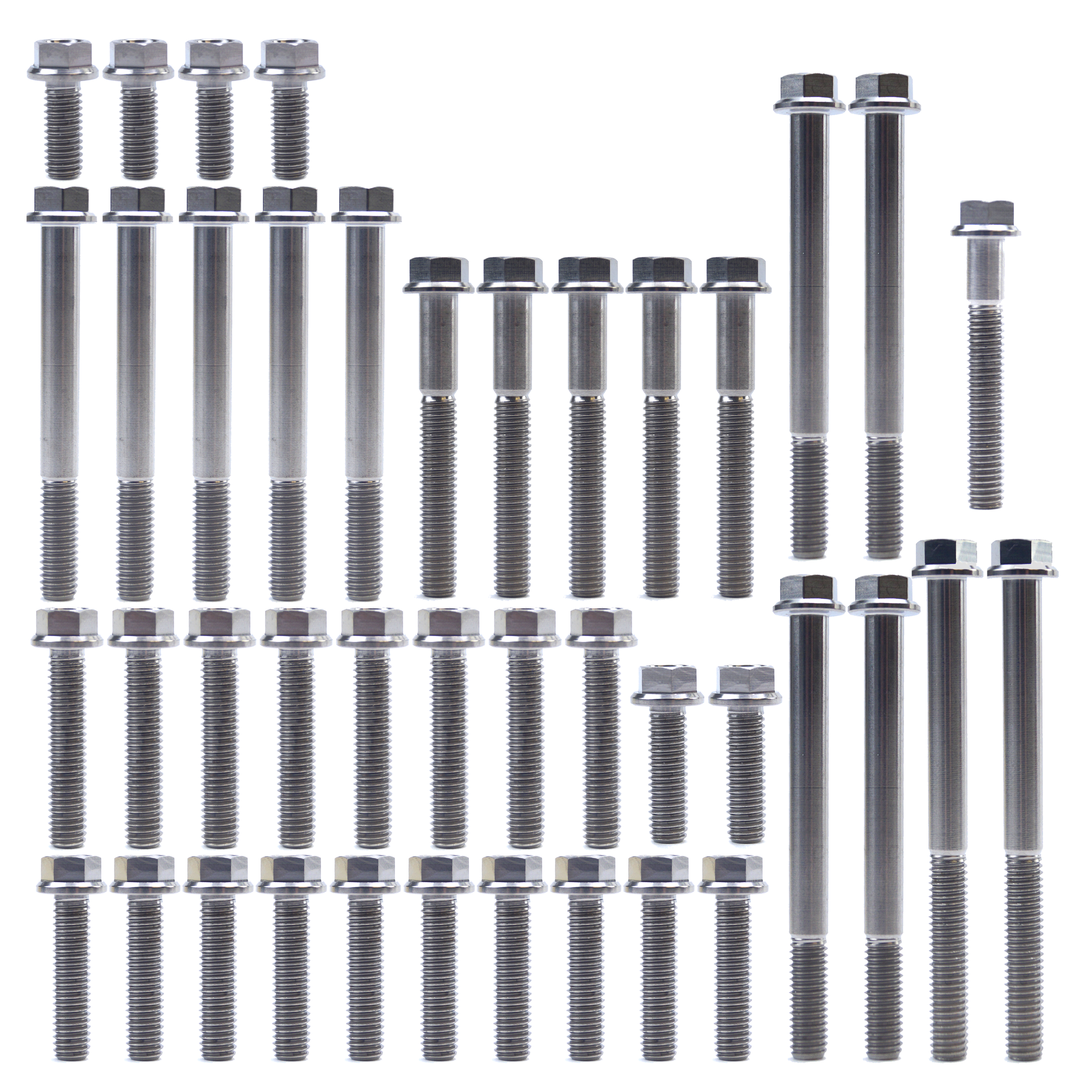 KTM HUQ 250/350 TITANIUM ENGINE BOLT KIT, KIT SIZE 41 BOLTS