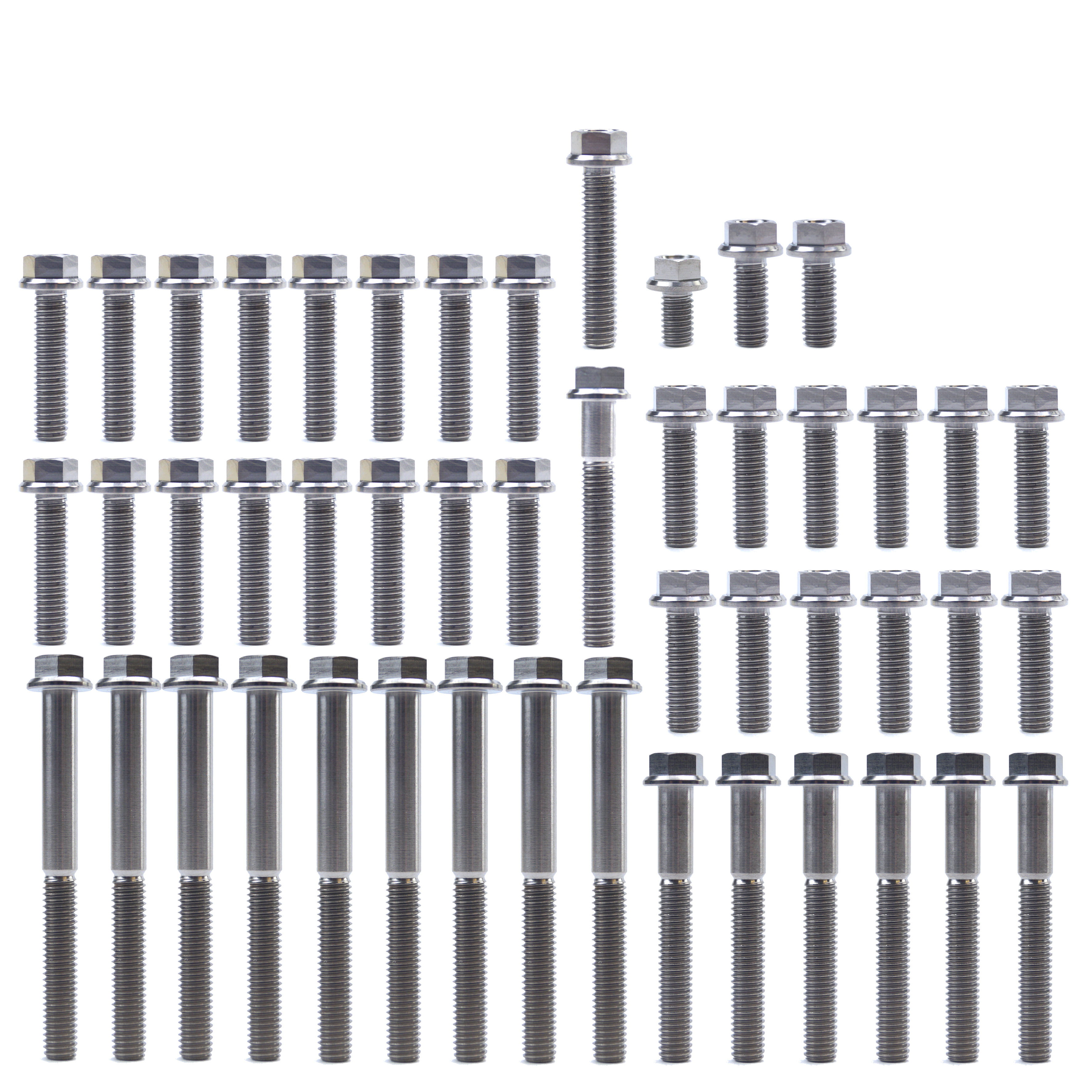 KTM HUQ TE EXC TITANIUM ENGINE BOLT KIT, KIT SIZE 48 BOLTS !!! MADE TO ORDER !!!