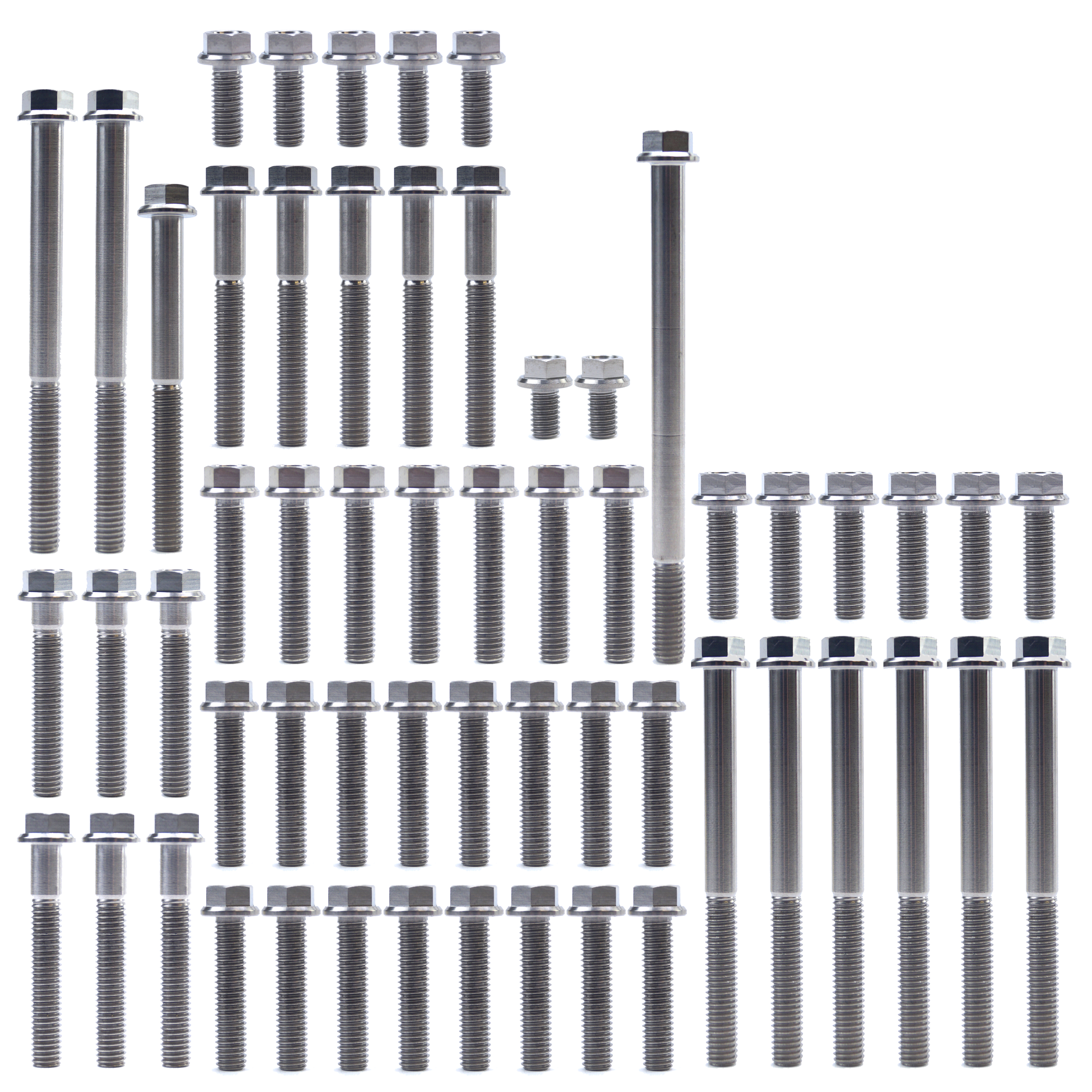 ENGINE BOLT KIT CRF 250 R 04-09, KIT SIZE 58 BOLTS !!! MADE TO ORDER !!! TITANIUM BOLT KIT