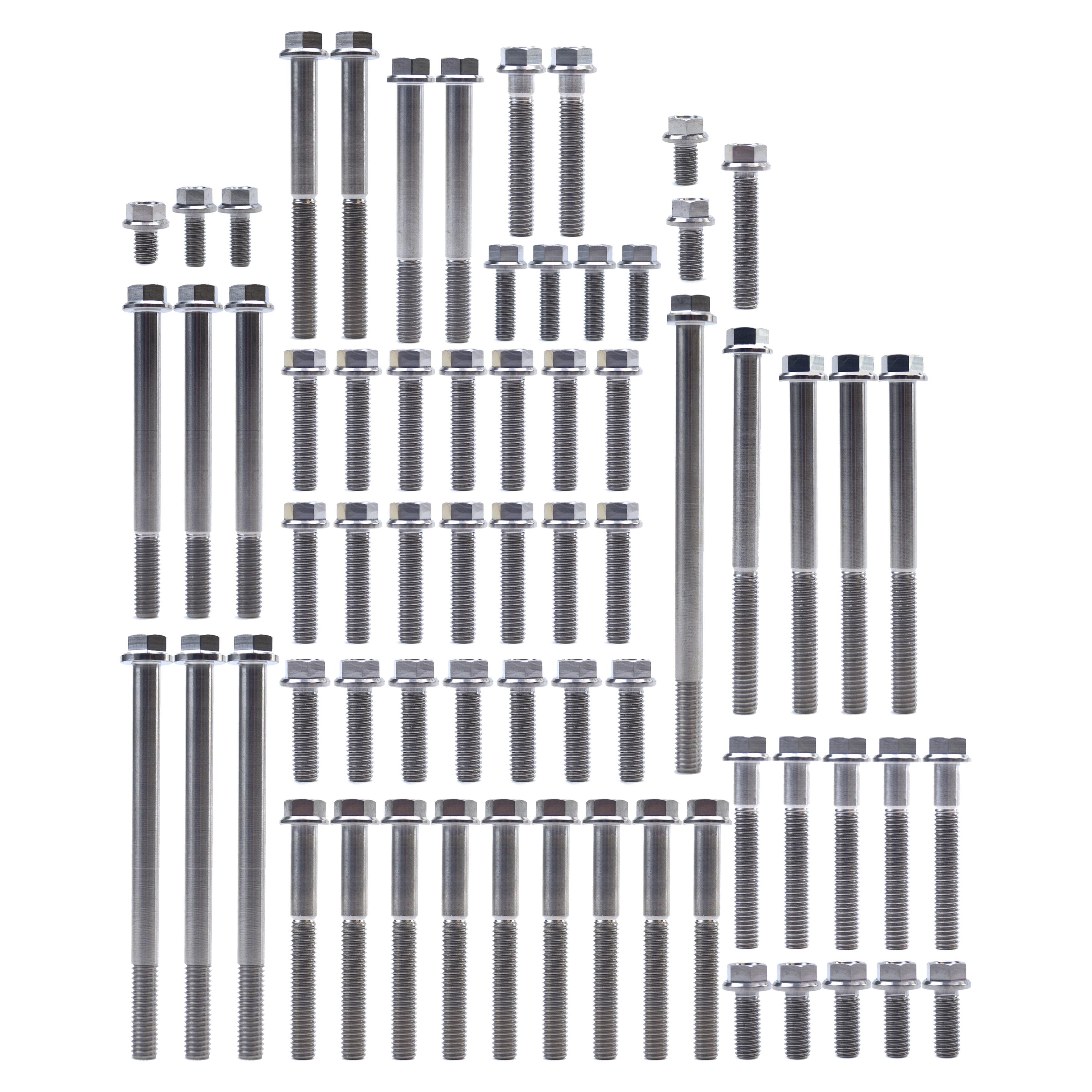 ENGINE BOLT KIT RM 250 90-95, KIT SIZE 67 BOLTS !!! MADE TO ORDER !!! TITANIUM BOLT KIT