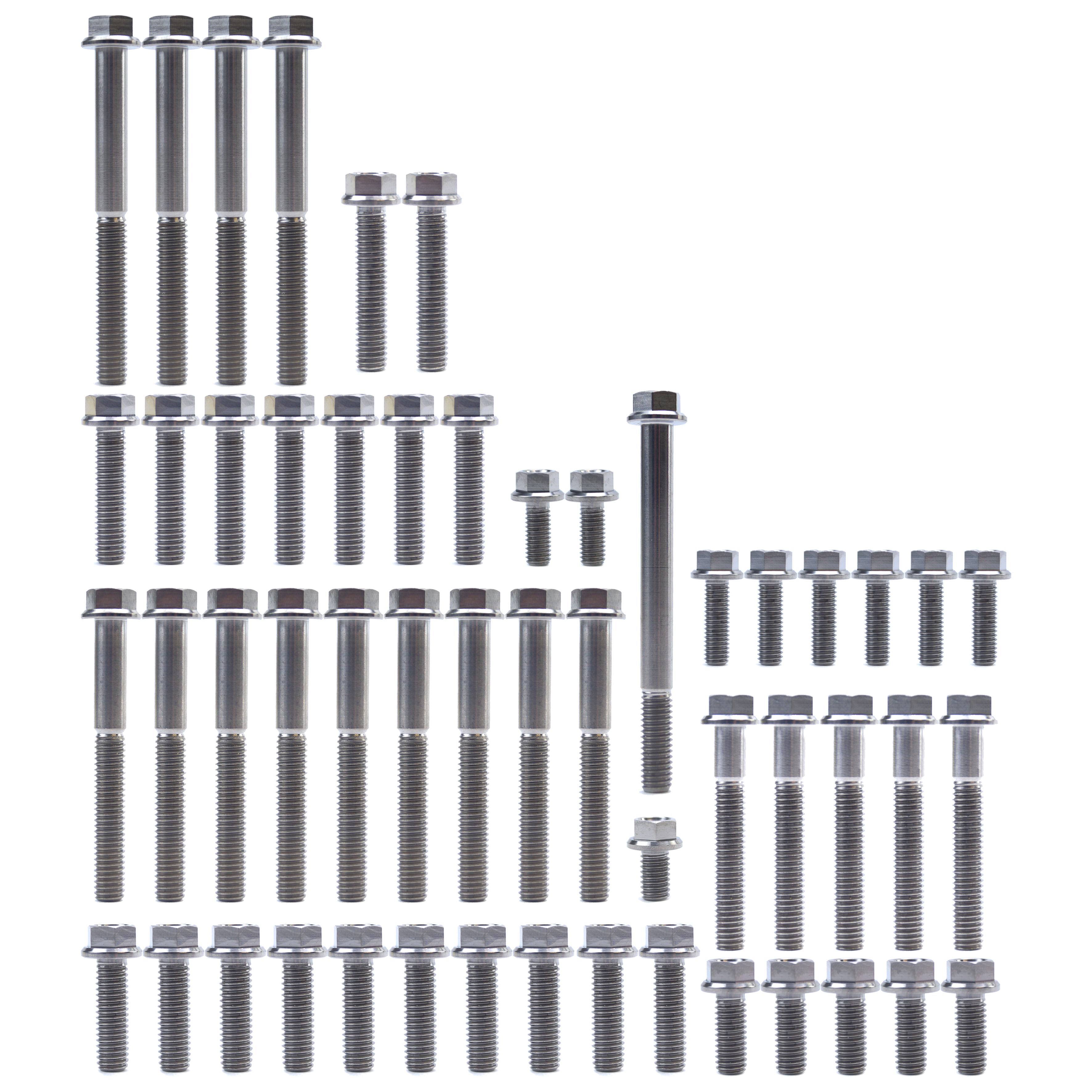 ENGINE BOLT KIT RM 250 96-00, KIT SIZE 52 BOLTS !!! MADE TO ORDER !!! TITANIUM BOLT KIT
