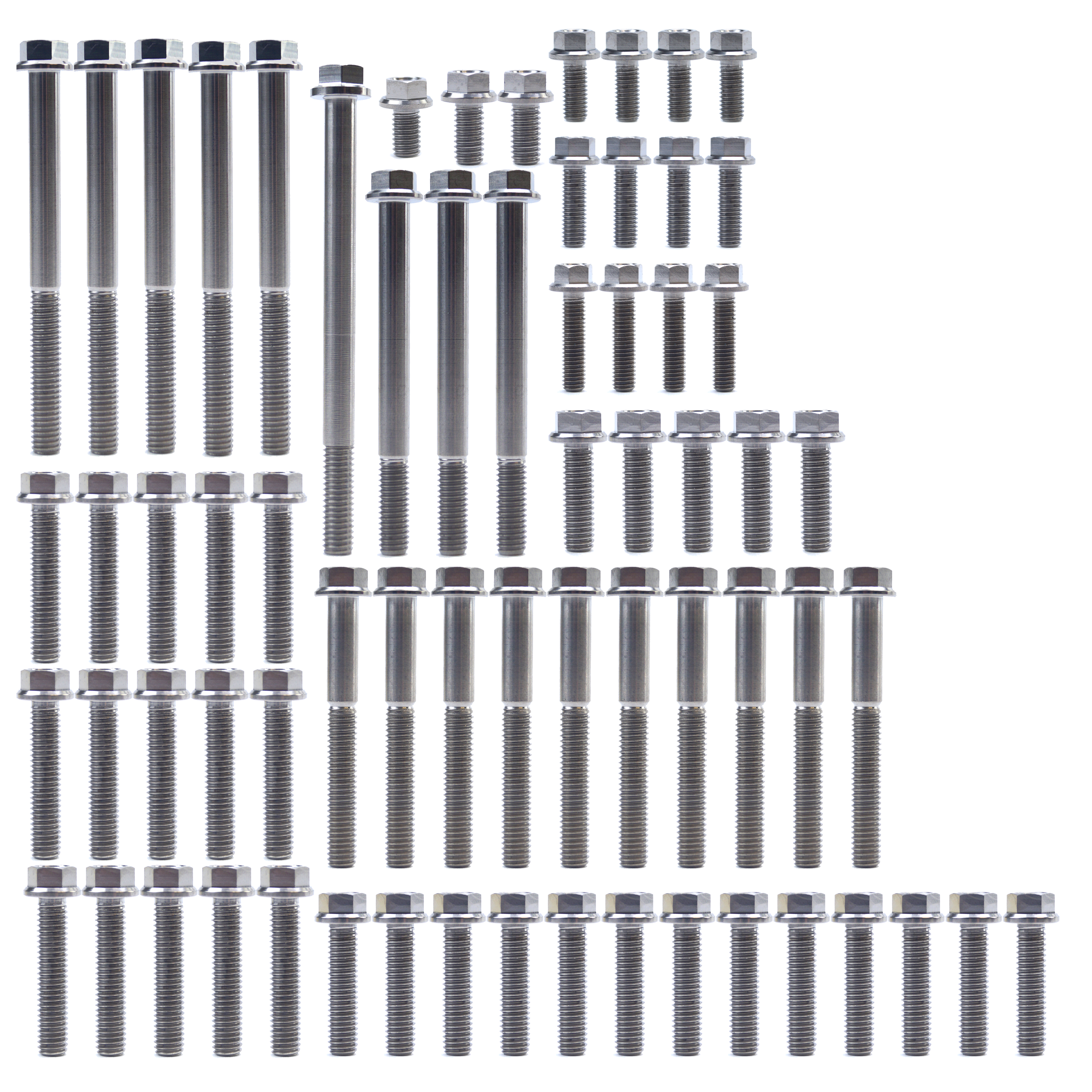ENGINE BOLT KIT YZ 250 90-20 16-19, KIT SIZE 68 BOLTS !!! MADE TO ORDER !!! TITANIUM BOLT KIT