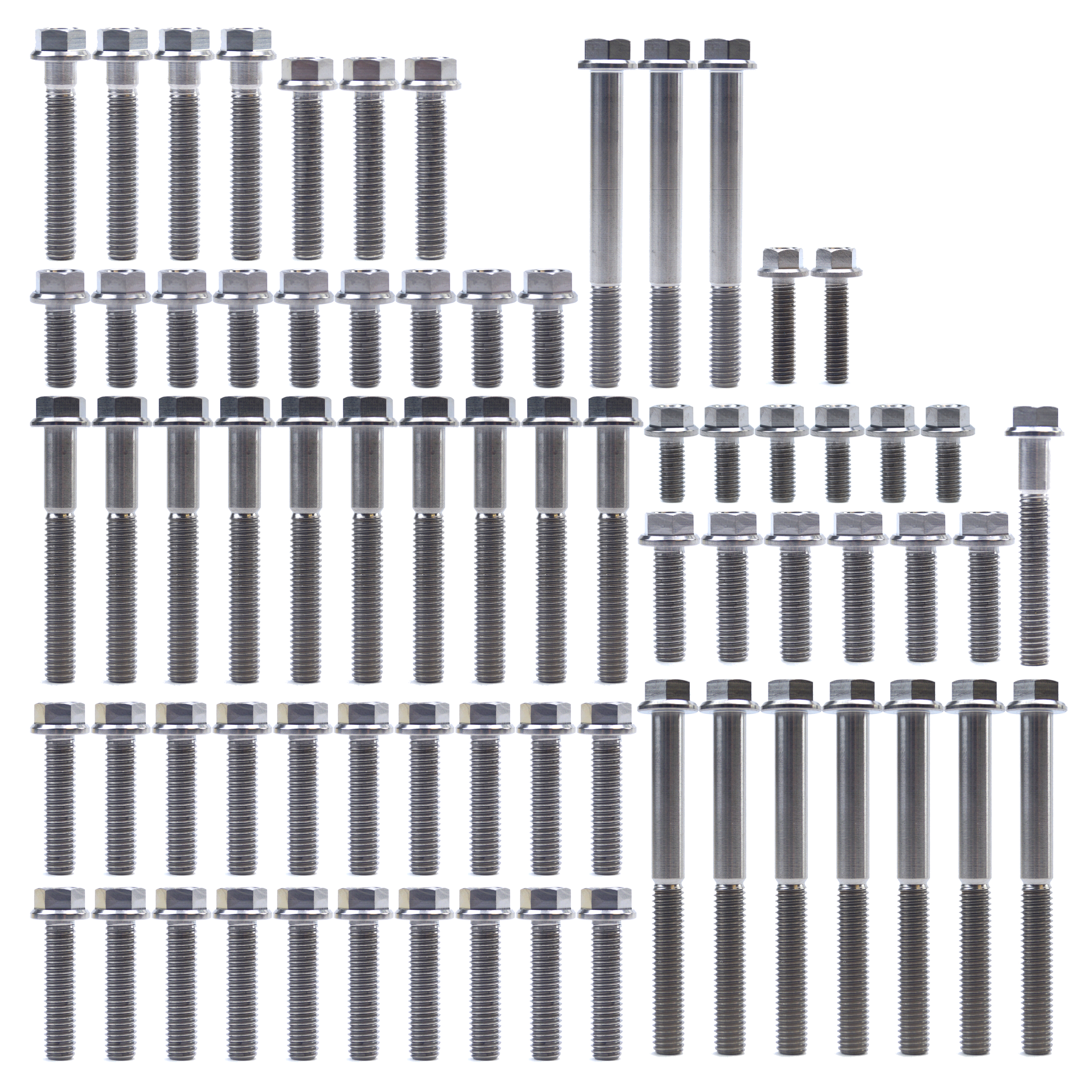 KTM HUQ 250 ENGINE BOLT KIT, KIT SIZE 71 BOLTS !!! MADE TO ORDER !!! TITANIUM BOLT KIT