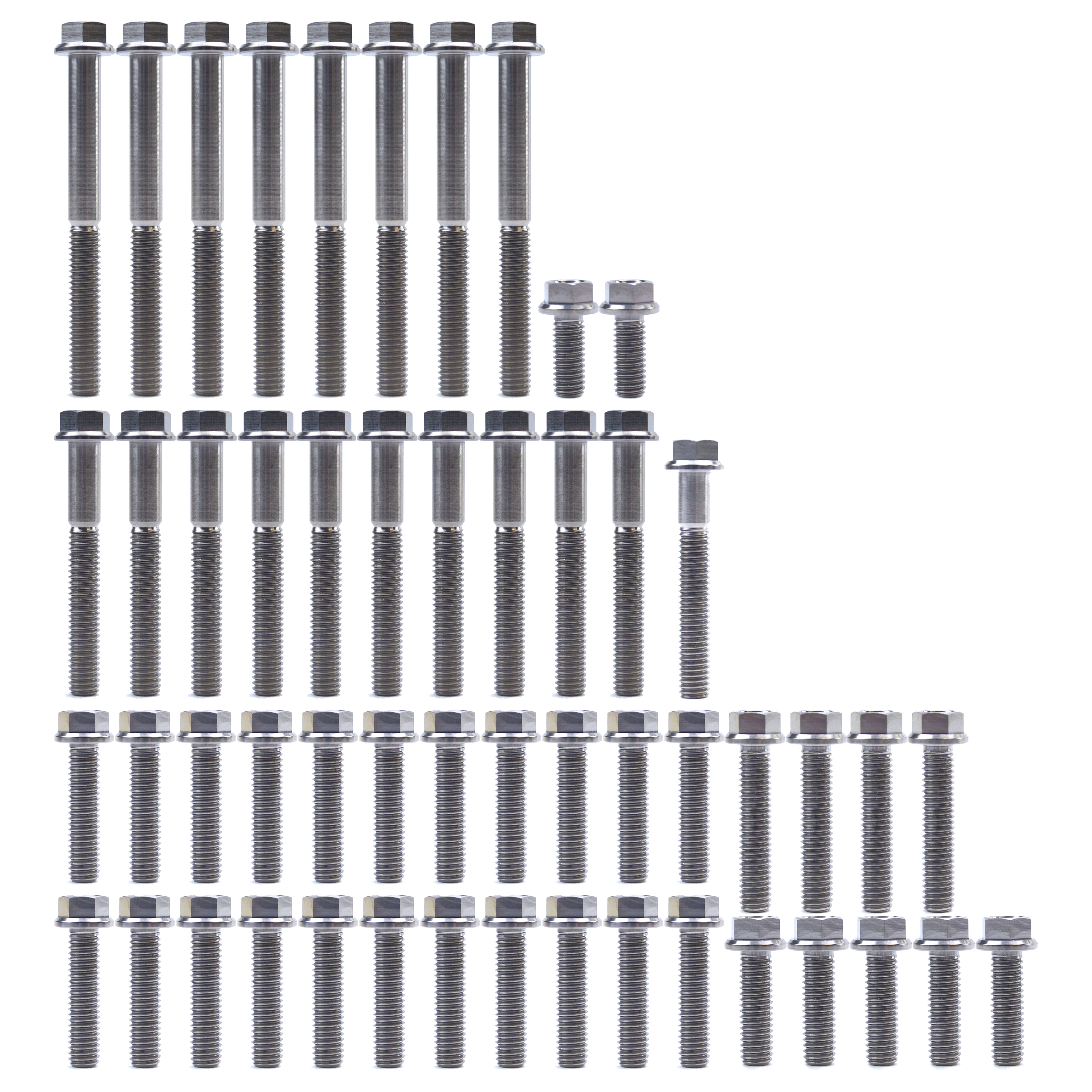 HUSQ TE 250i/300i TITANIUM ENGINE BOLT KIT, KIT SIZE 52 BOLTS !!! MADE TO ORDER !!!
