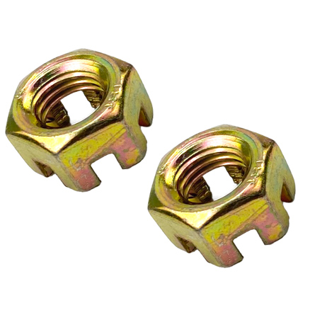 M10 Castle Nuts Pack-2 Wheel Axle Hub Slotted Nut thumbnail 4