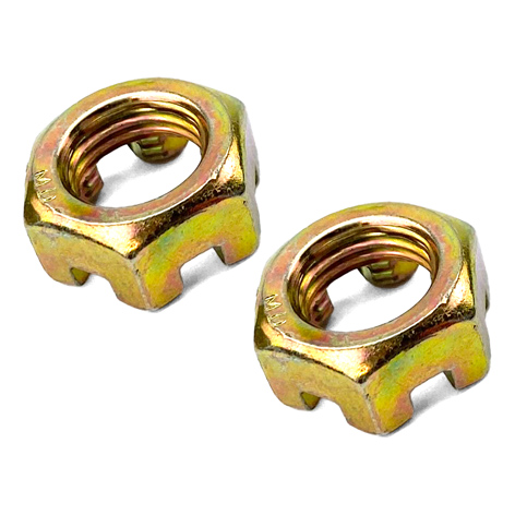 M12 CASTLE NUTS PACK-2 WHEEL AXLE HUB SLOTTED NUT thumbnail 4
