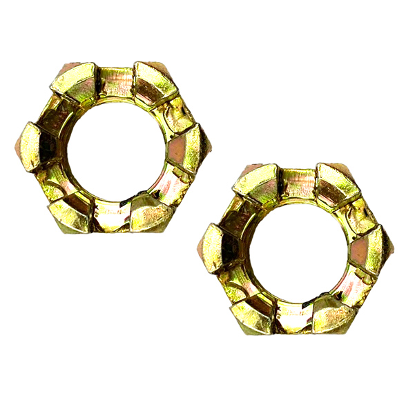 M14 CASTLE NUTS PACK-2 WHEEL AXLE HUB SLOTTED NUT thumbnail 3