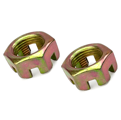 M20 CASTLE SLOTTED NUTS PACK-2 WHEEL AXLE HUB thumbnail 3