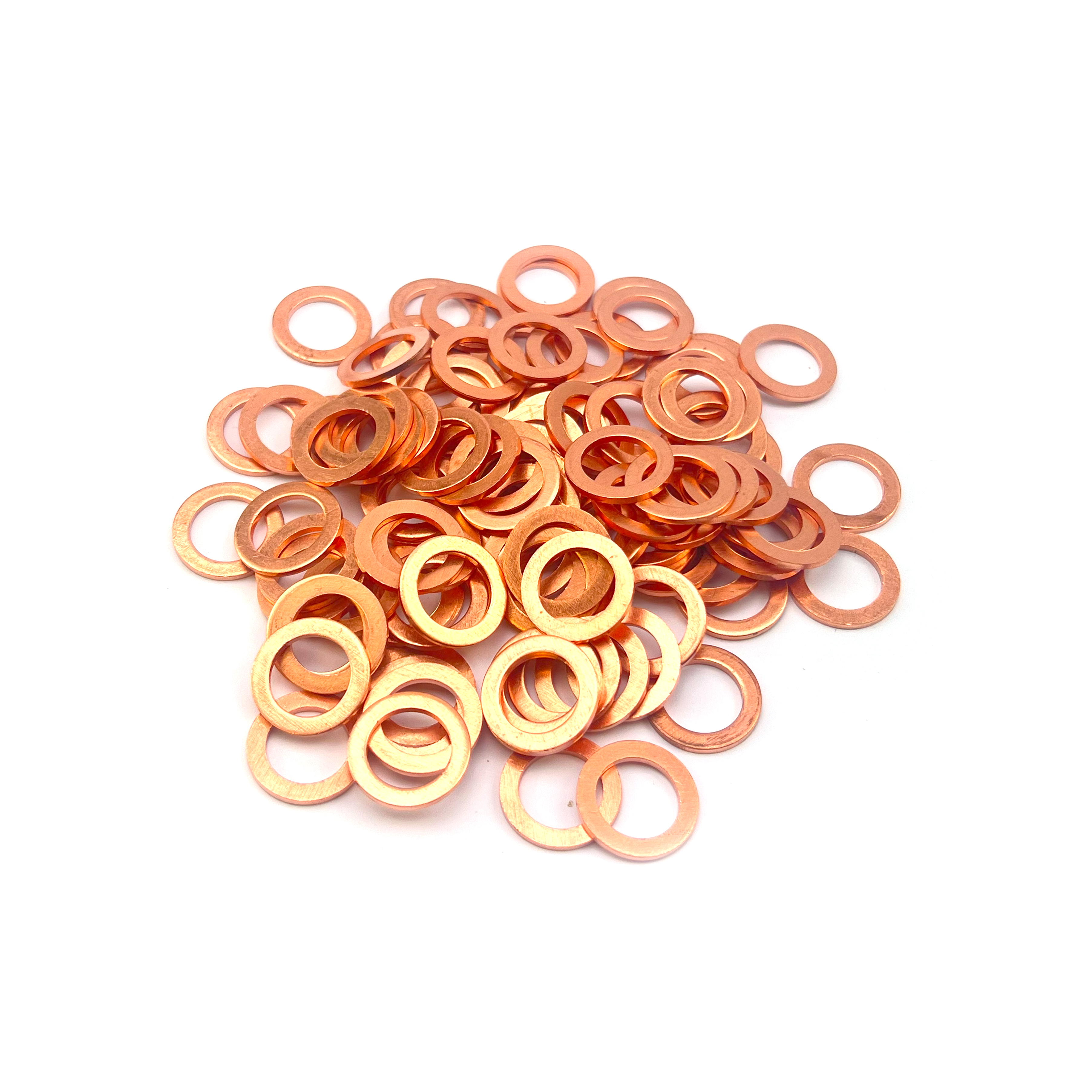 COPPER WASHER M12 PK OF 100, SIZE ID12 x OD18 x W1.50mm