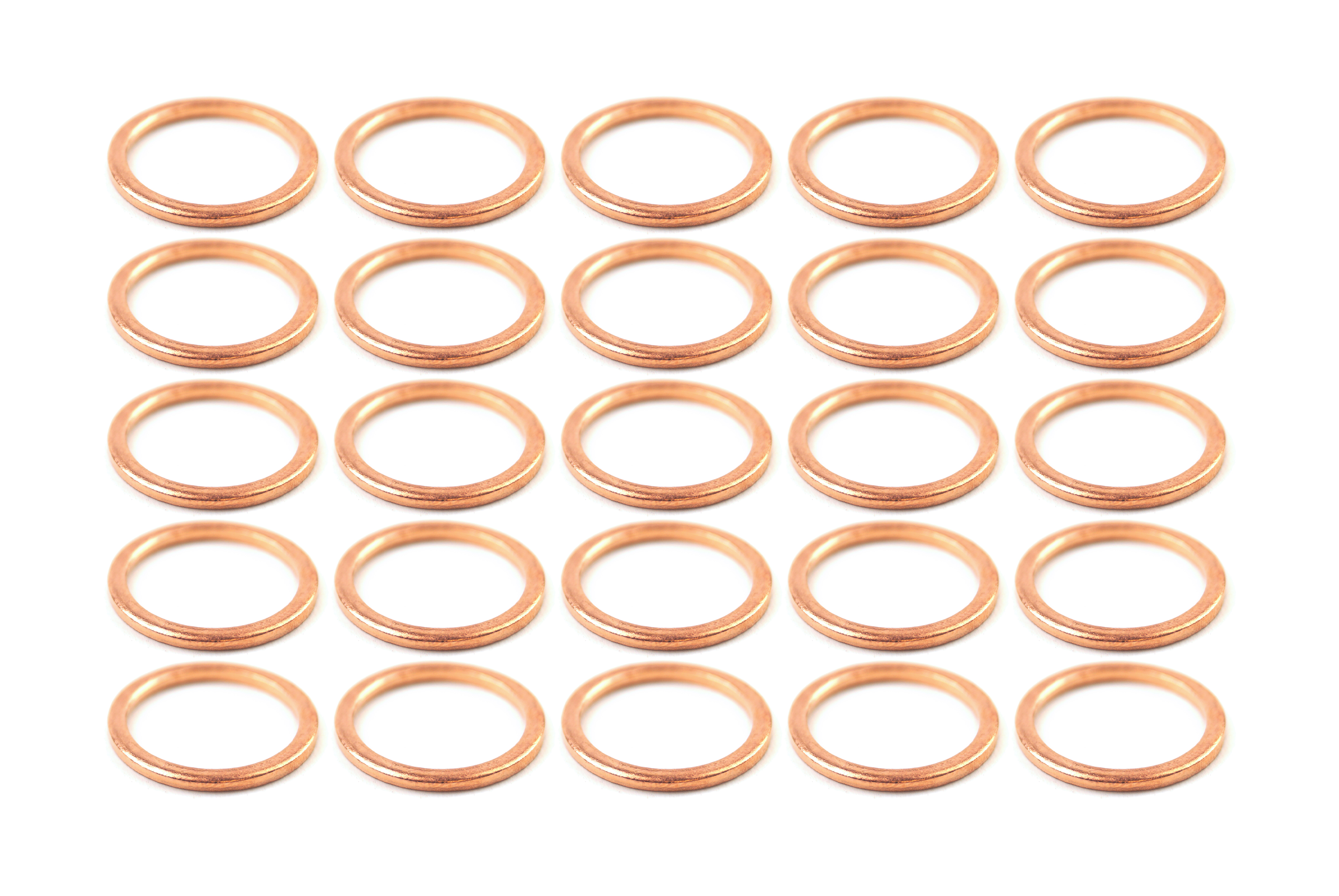 COPPER WASHER M16 PK OF 25, SIZE ID16 x OD20 x W1.50mm