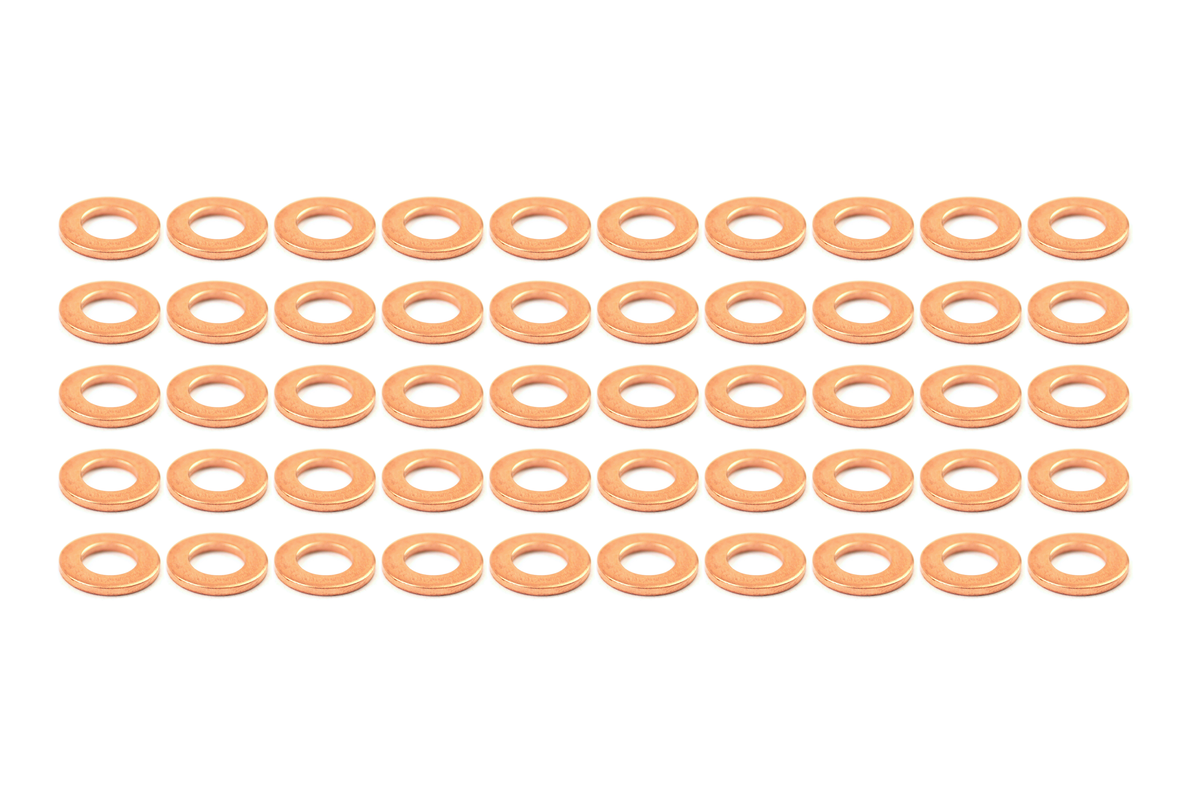 COPPER WASHER M6 PACK/50, SIZE ID 6.50 x OD 12 x THICK 1.20mm, PSYCHIC MC-09781