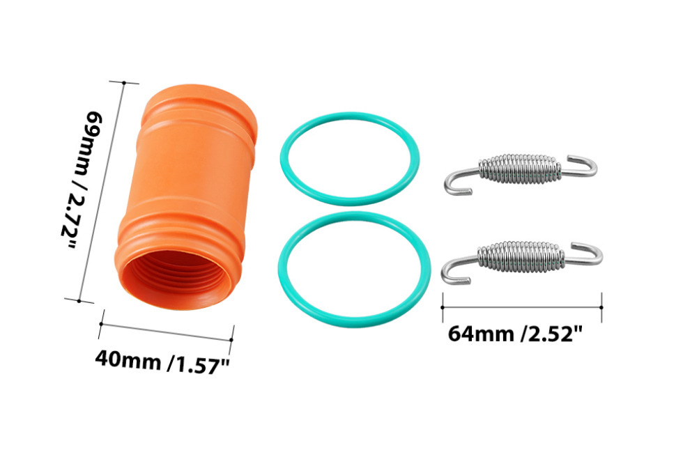 Exhaust Coupler Kit - 2 Springs, 2 O-Rings, Rubber Connector - KTM 250 300 EXC XCW TPi SX XC 17-23 thumbnail 3