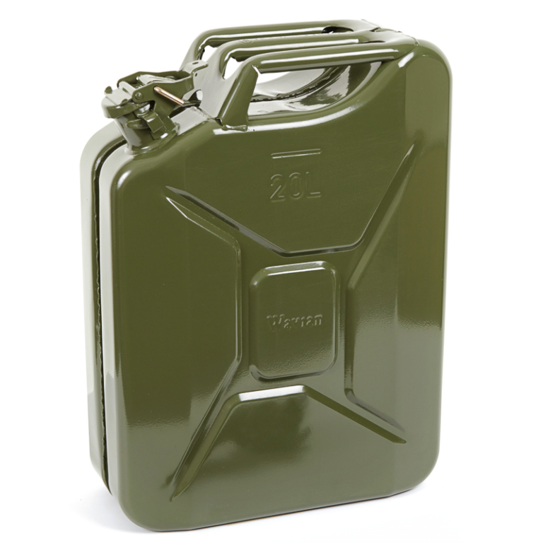 JERRY FUEL CAN 20 LITRE KHAKI STEEL JC0020KV