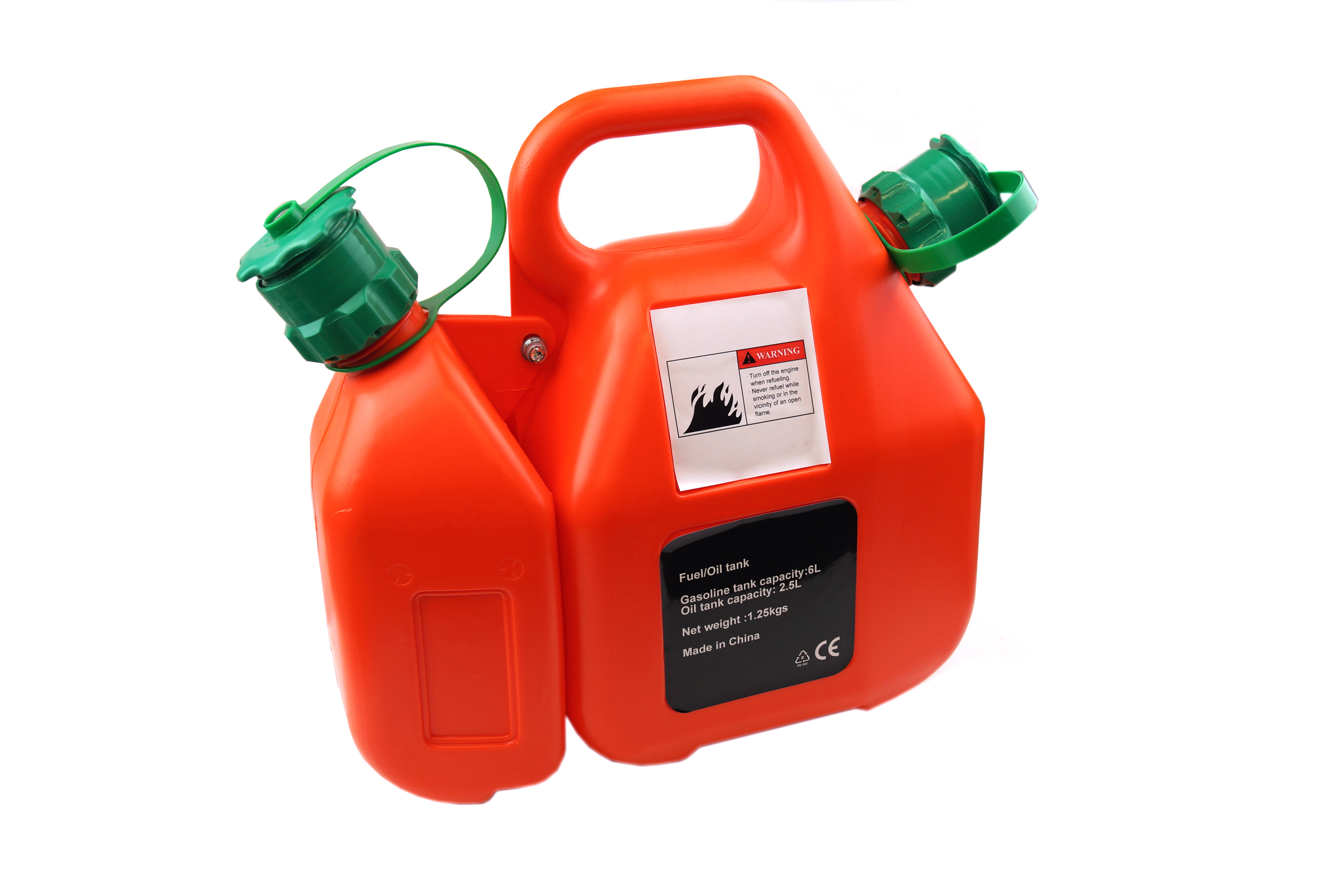 DUAL 5L FUEL AND 2L OIL CAN 2 STROKE STRIMMER CHAINSAW PETROL 17058 image 1