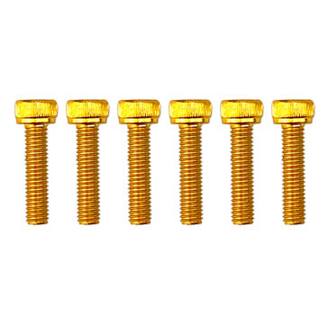 5x20 GOLD PACK/6 ALLOY BOLTS Hexagonal Socket head ALLEN Cap Screws