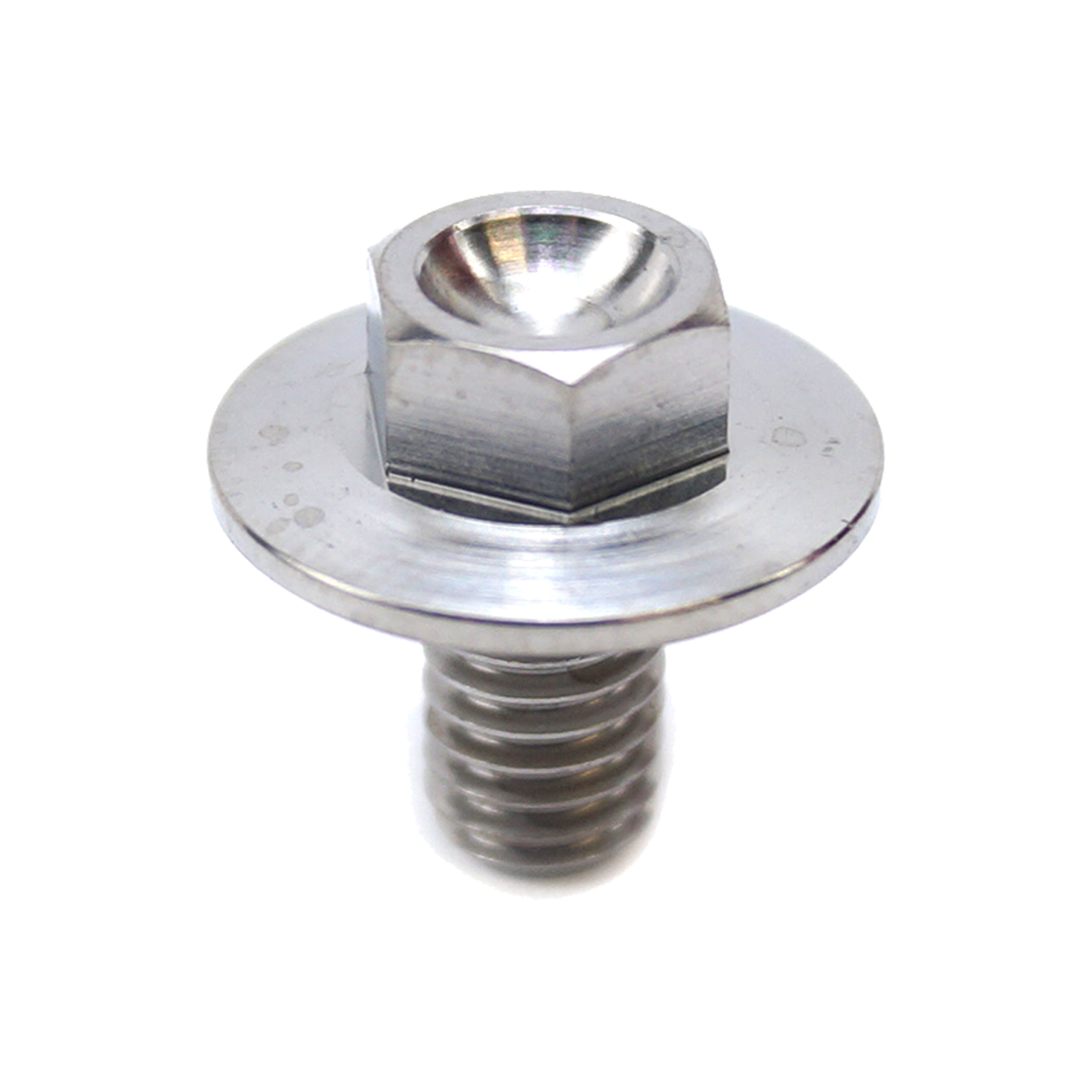 TITANIUM GR5 BOLT M6 x 10mm EACH, FLANGE OD: 15.90mm / HEX SIZE: 8mm, / PANEL BOLT FIXING PLASTIC thumbnail 5