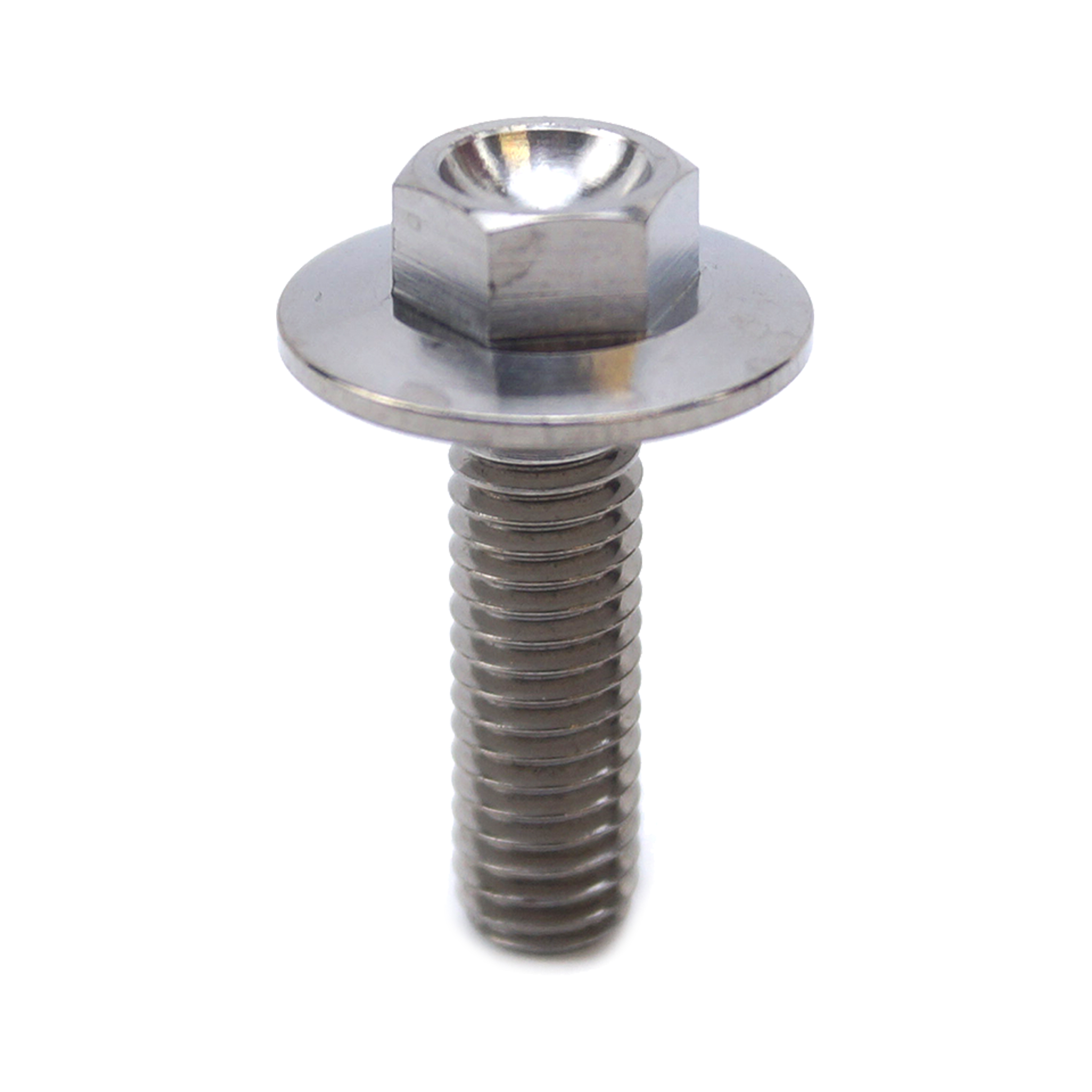 TITANIUM GR5 BOLT M6 x 20mm EACH, FLANGE OD: 15.90mm / HEX SIZE: 8mm, / PANEL BOLT FIXING PLASTIC thumbnail 4