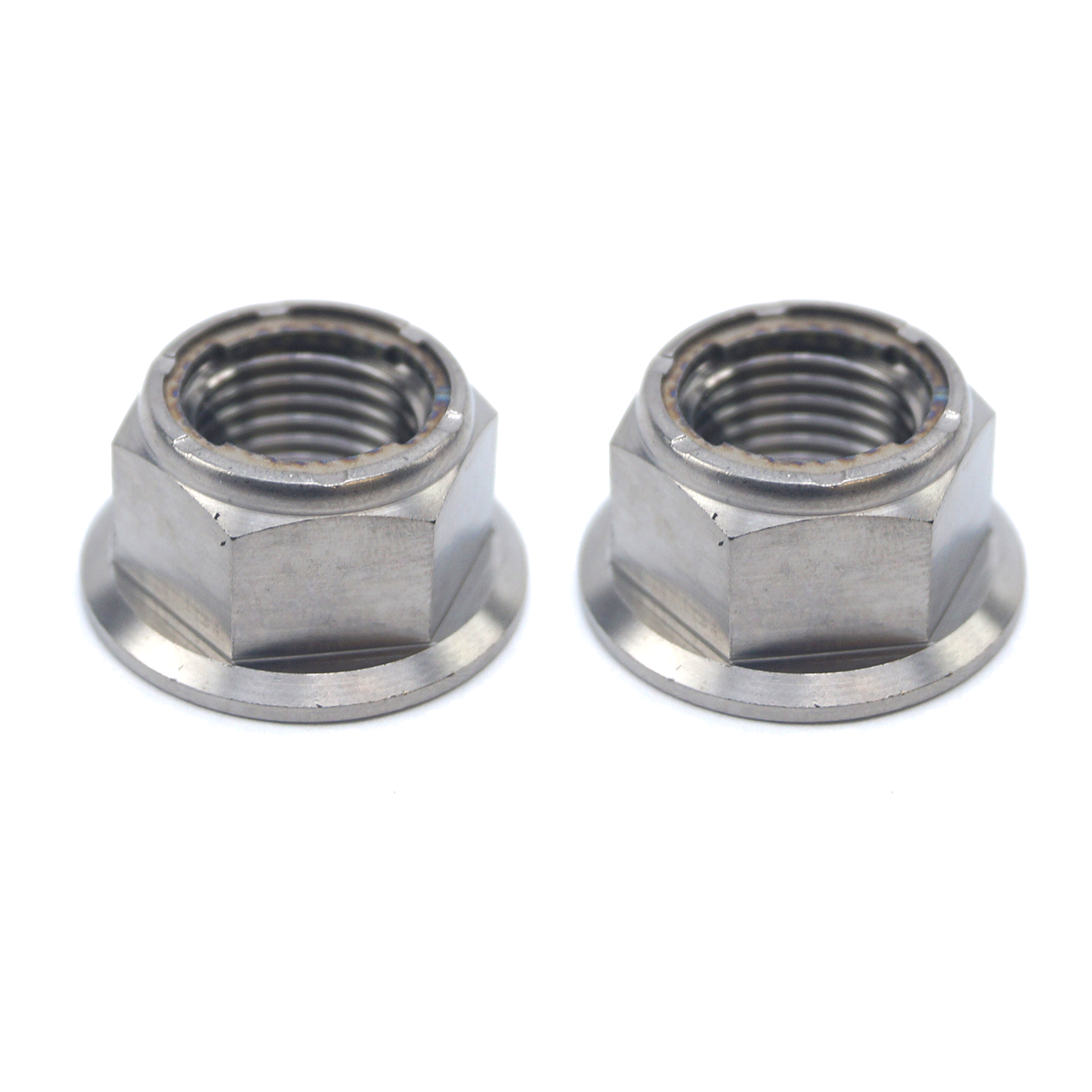 GR5 M12x1.25mm LOCK NUT PK2, Ti-GR5 INSERT LOCK FLANGE NUT, / OEM HONDA 90305-KRN-A30 thumbnail 4