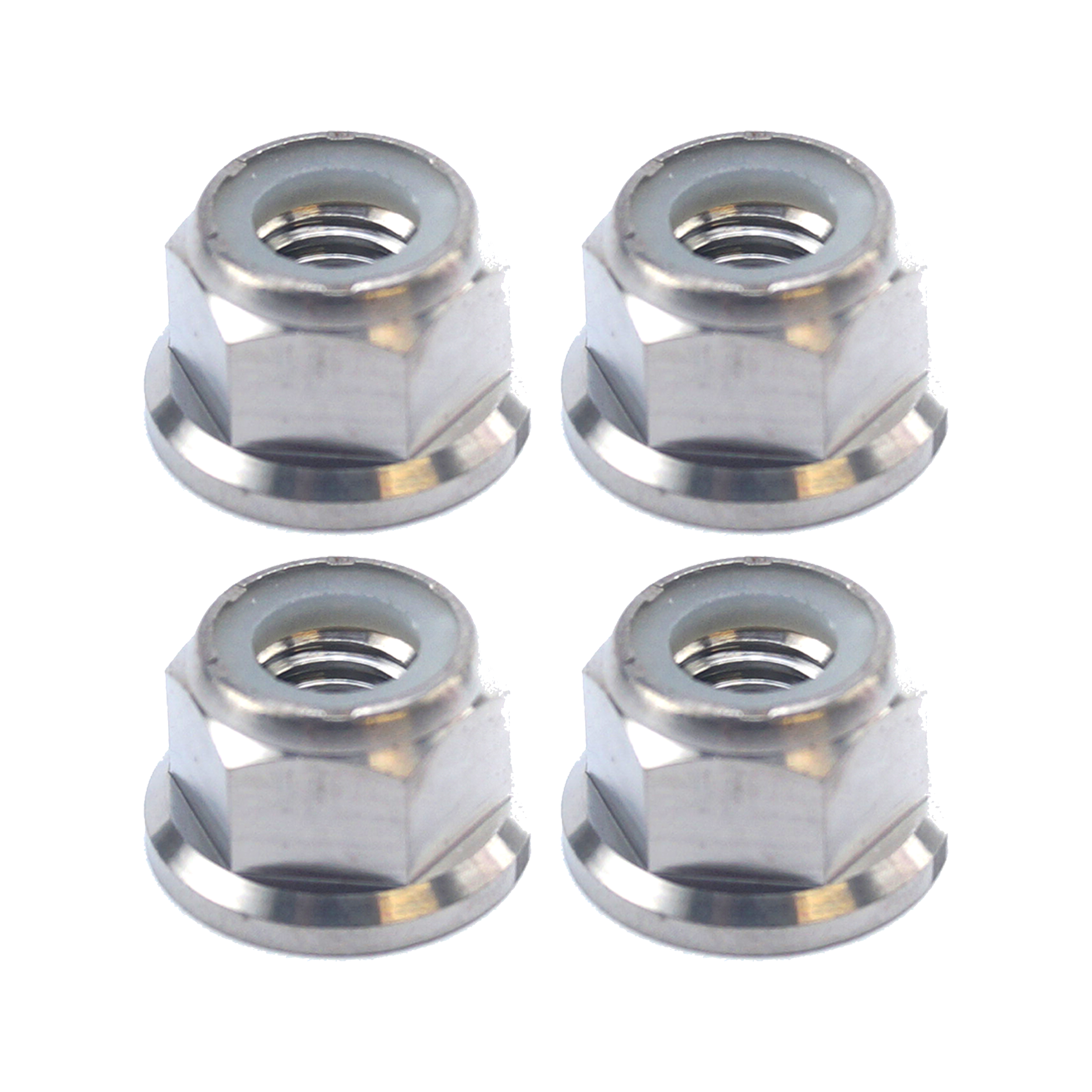 TITANIUM GR5 M8X1.25mm NUT, NYLON FLANGE / GRADE 5 / PK4 thumbnail 3
