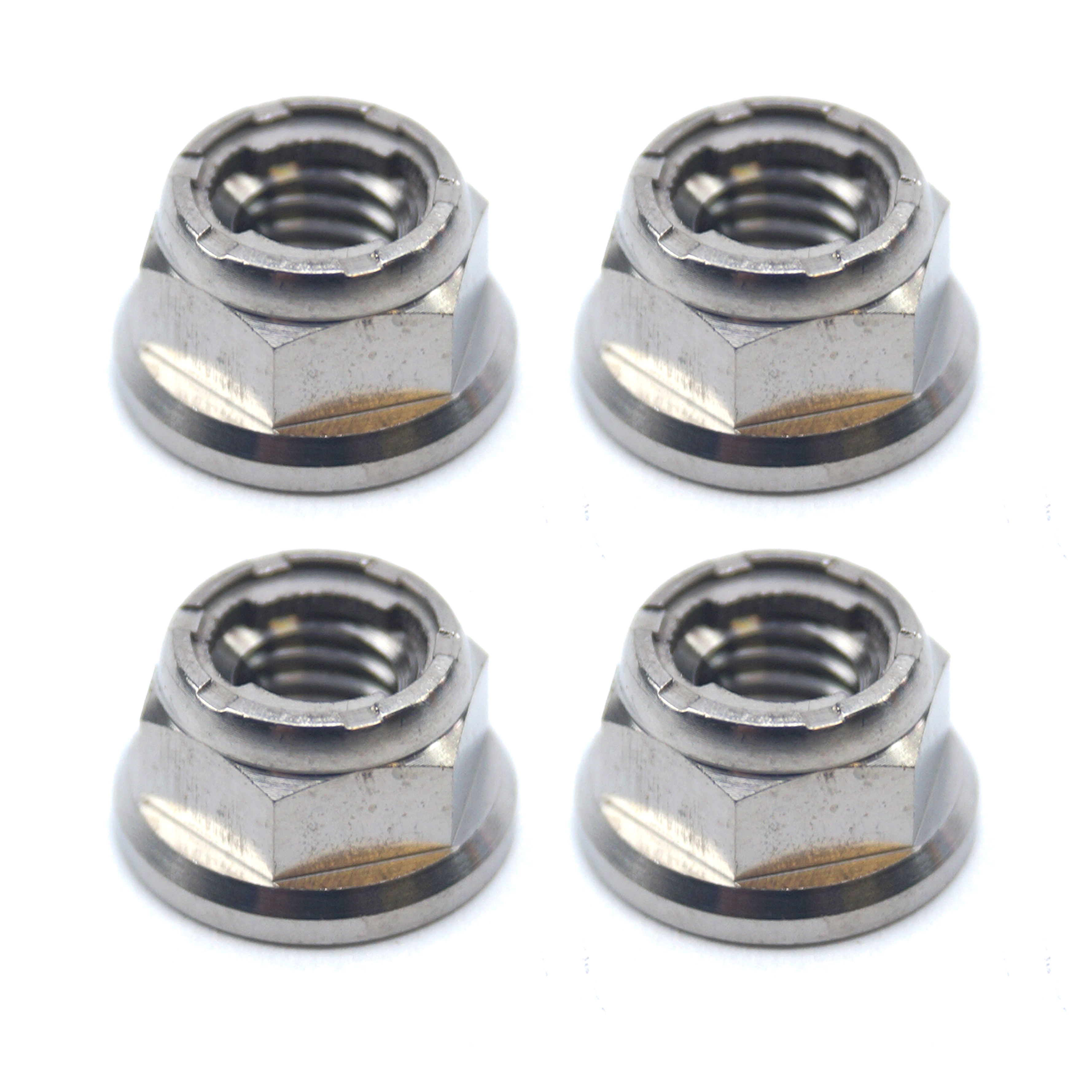 TITANIUM GR5 M6X1.00mm NUT, TI INSERT FLANGE / GRADE 5 / EACH thumbnail 3
