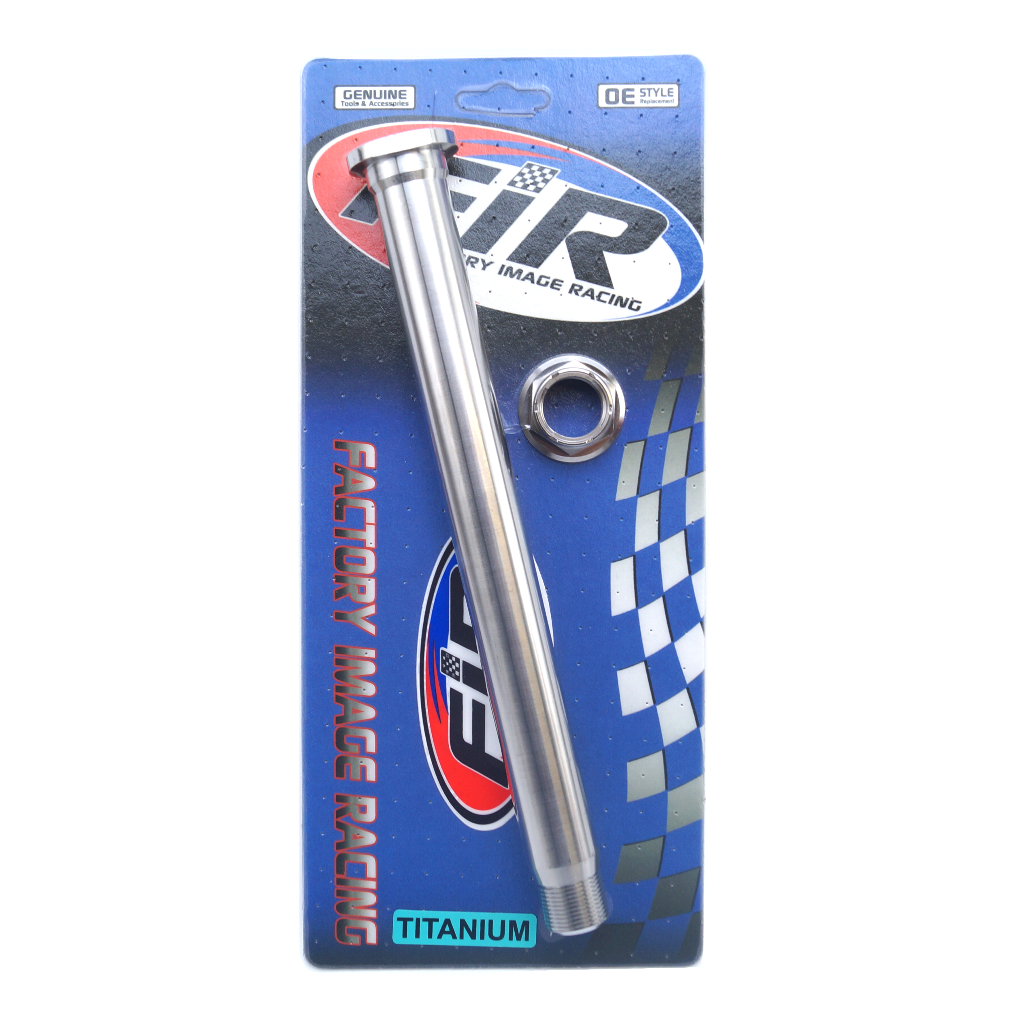HONDA REAR SPINDLE & NUT M22x1.5, TITANIUM GRADE 5 / OEM REF: 42301-KRN-A30 & 90305-KZ4-J20 thumbnail 6