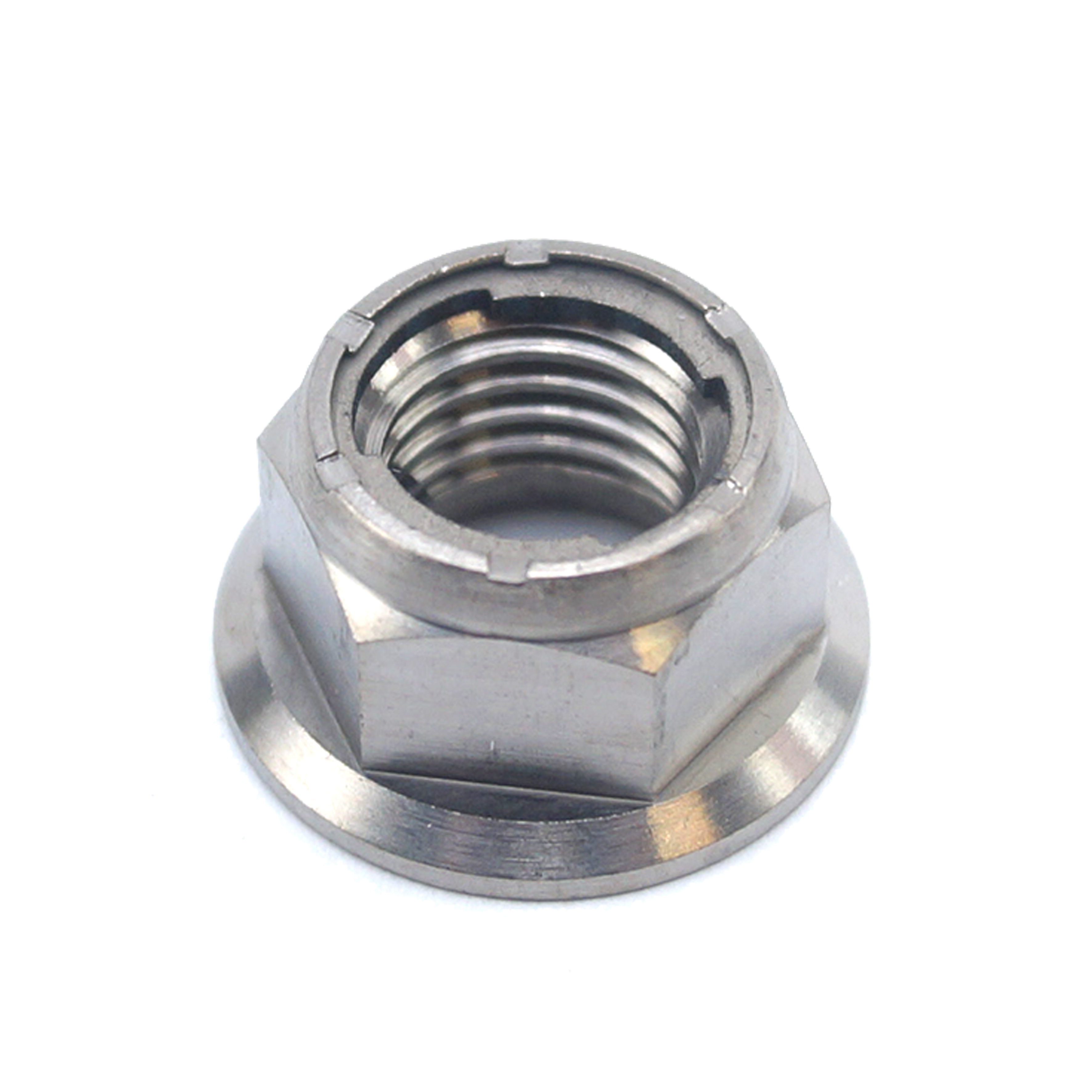 GR5 M10x1.25mm FLANGE LOCK NUT, Ti-GR5 INSERT / 92210-1080 / EACH thumbnail 3