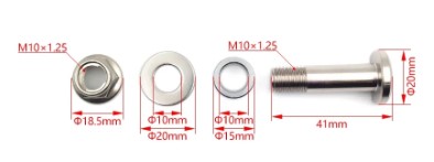 4Pcs SIDE STAND SCREW KIT 90185-10018-00 90201-10045-00 90387-1003G-00 thumbnail 3