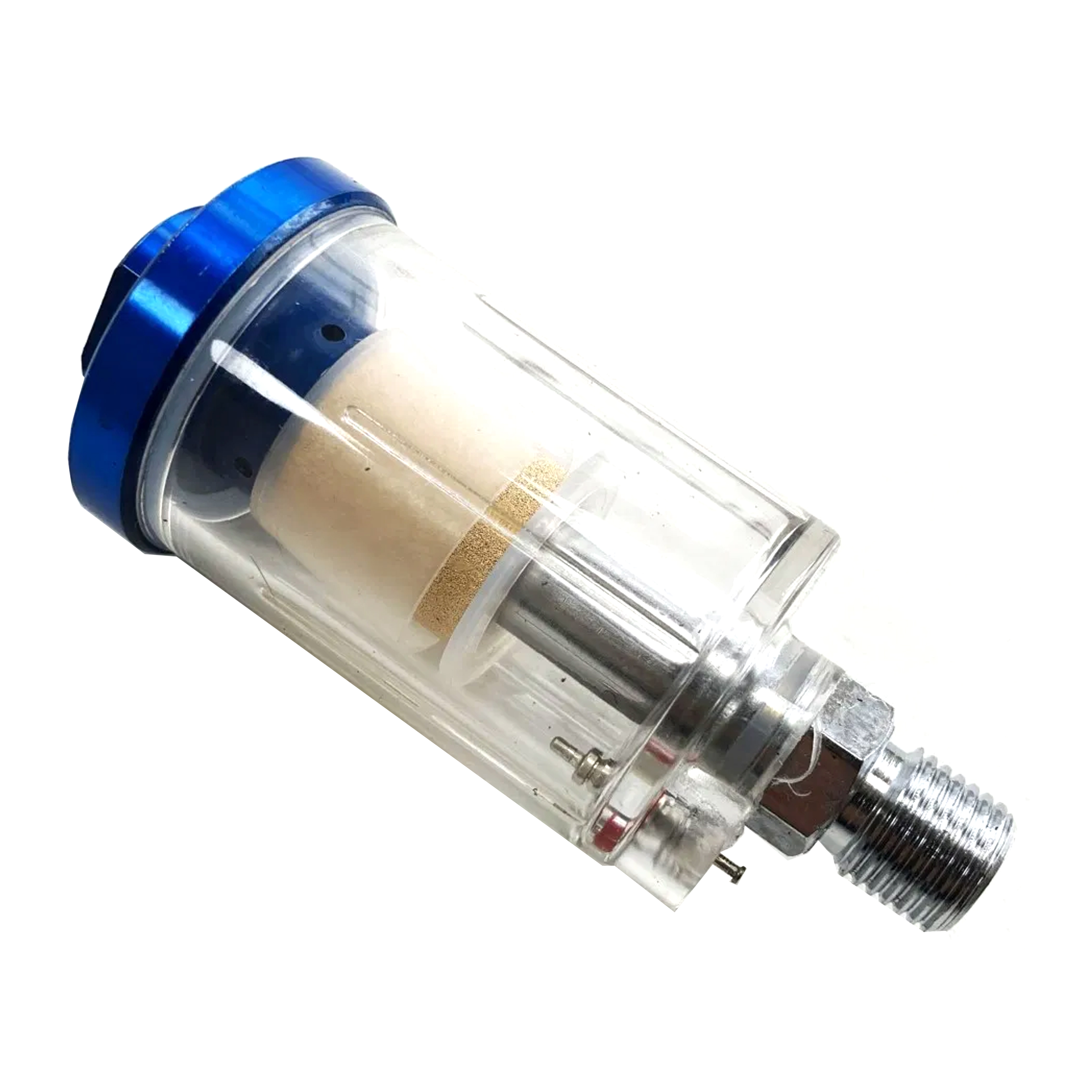 IN LINE MOISTURE TRAP 1/4 bsp INCLUDES CONDENSATION VALVE CLEAR FILTER BOWL - TOOLZONE KDPAT097 thumbnail 3
