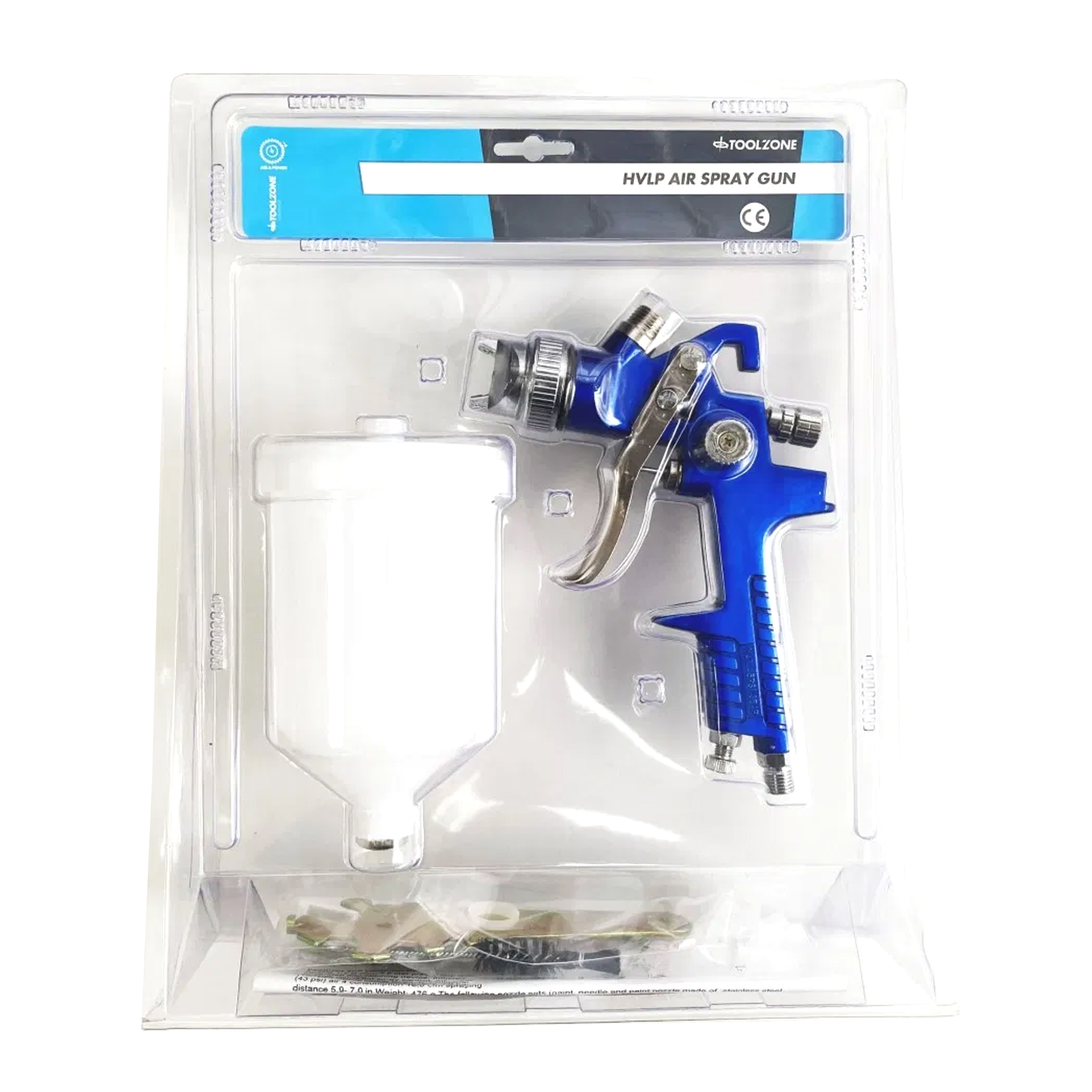 HVLP AIR PAINT SPRAY GUN NOZZLE 1.4mm CONTAINER 600ml - TOOLZONE KDPAT031 thumbnail 3