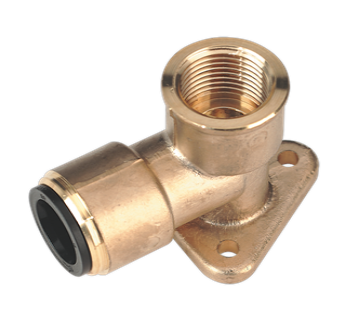 BRASS WINGBACK ELBOW FITTING WORKSHOP AIRLINE HARDLINE SPEEDFIT RIGID 15mm x 1/2 BSP CAS15BWE image 1