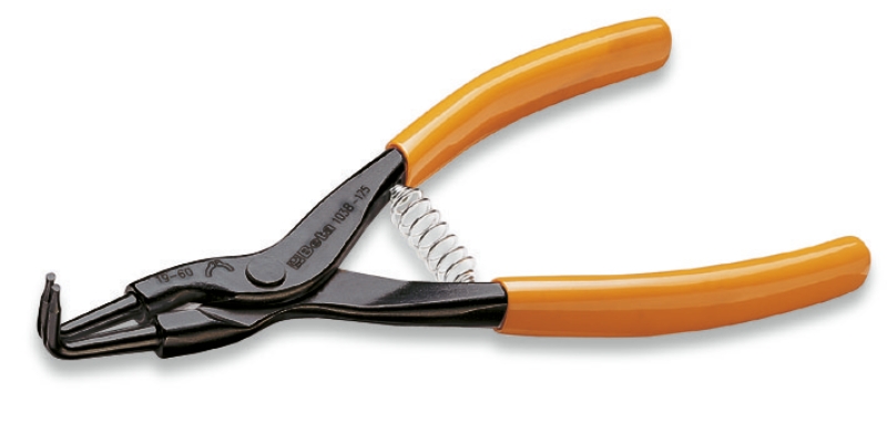External Circlip Pliers Bent 90 PVC Handles 175mm - Beta Tools 1038 175 image 1