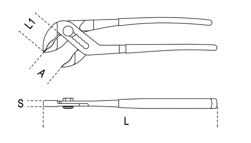 Slip Joint Pliers Slip-Proof PVC Coated Handles 250mm - Beta Tools 1048N 250 thumbnail 8