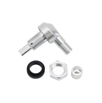 TIRE VALVE STEM PAIR UNIVERSAL 90 DEGREE ALUMINUM CNC 10.1mm 7.8mm MOTORBIKE SCOOTER BIKE thumbnail 2