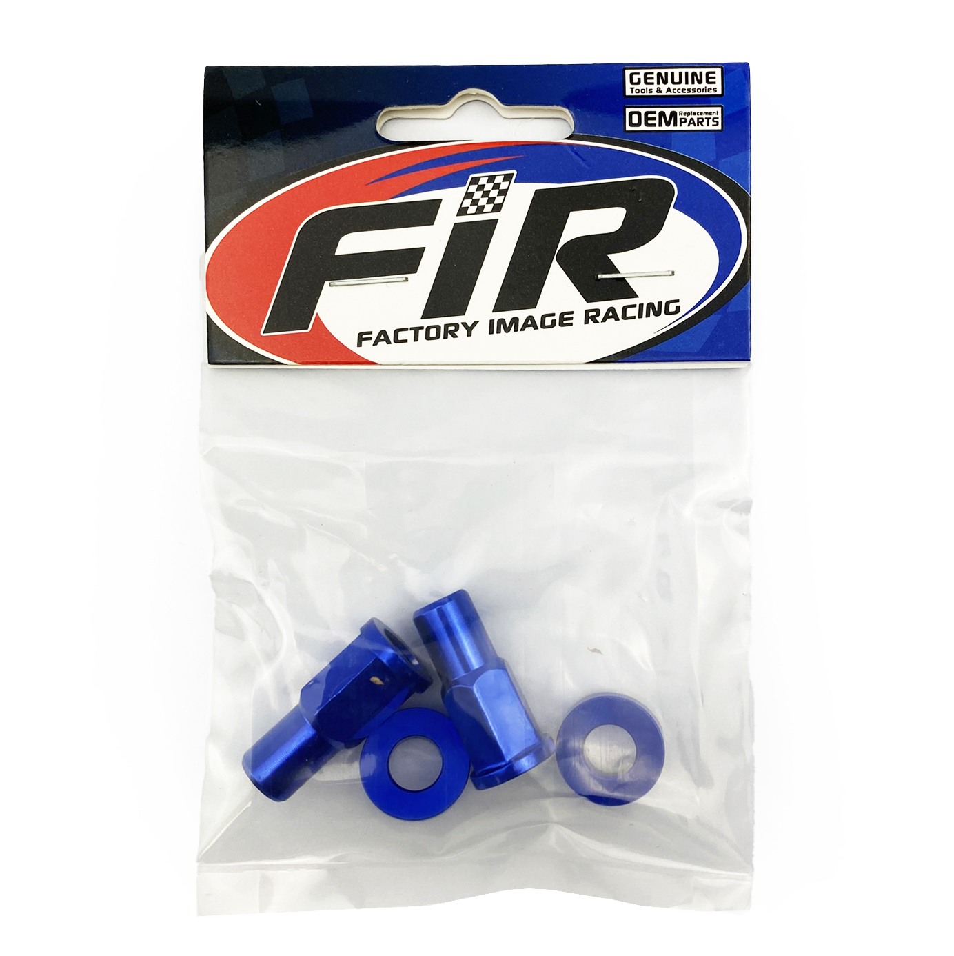 RIM LOCK NUT WITH SPACER WASHER KIT - BLUE ALUMINIUM thumbnail 3
