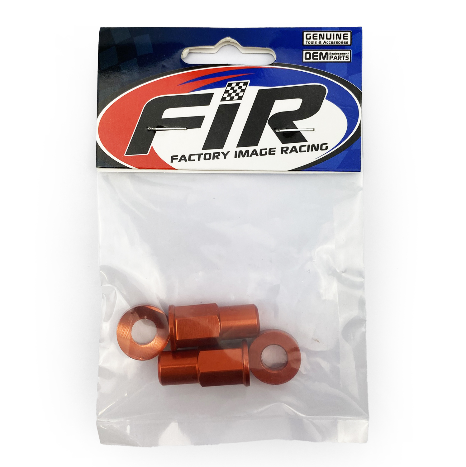 RIM LOCK NUT WITH SPACER WASHER KIT - ORANGE ALUMINIUM thumbnail 3