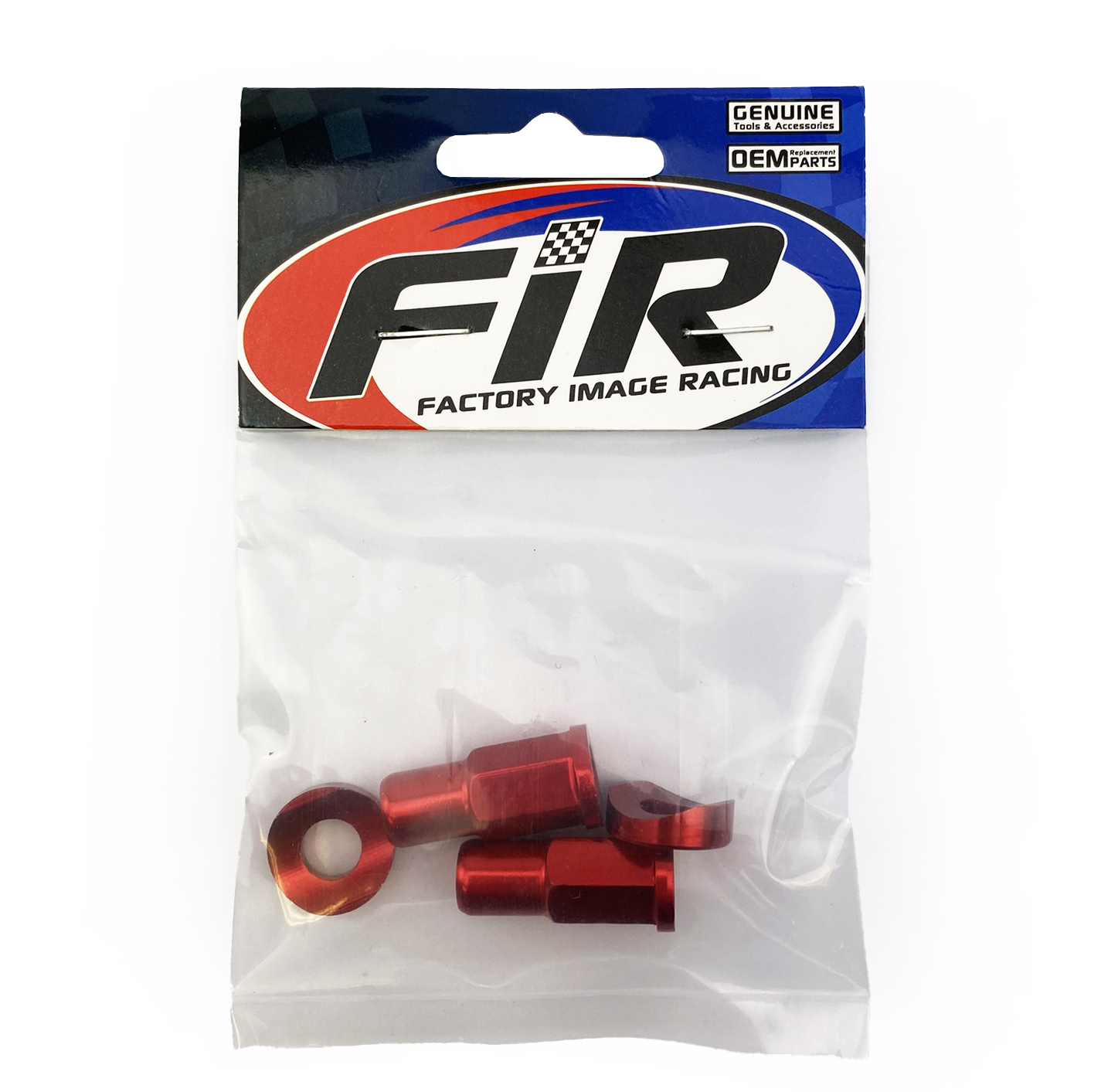 RIM LOCK NUT WITH SPACER WASHER KIT - RED ALUMINIUM thumbnail 2