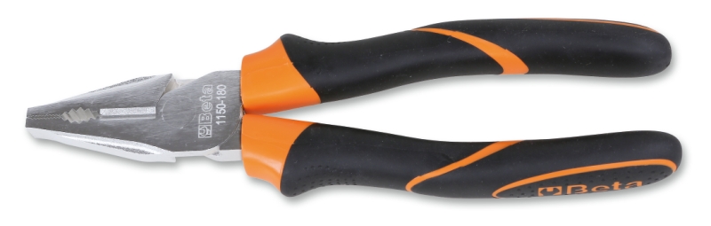 Combination Pliers Chrome-Plated with Bi-Material Handles 180mm Length - Beta Tools 1150BM 180 image 1