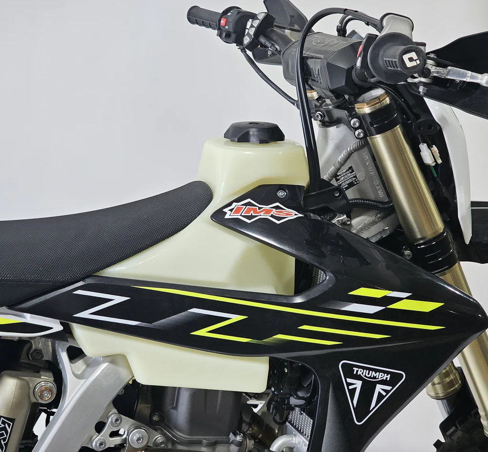 IMS Fuel Tank 3.2 gal Natural Screw Cap, Triumph TF 250 450 image 1