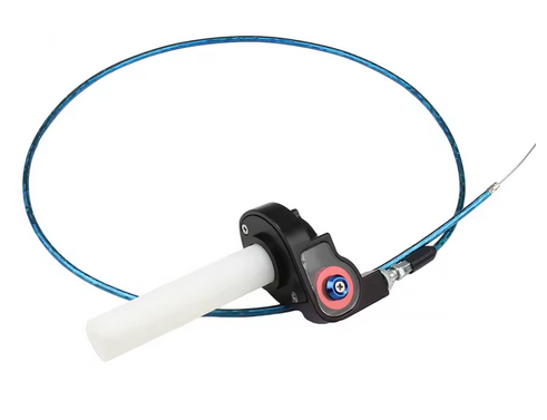 THROTTLE TWISTGRIP + CABLE UNIVERSAL ALUMINIUM THROTTLE CLAMP RACING ALLOY