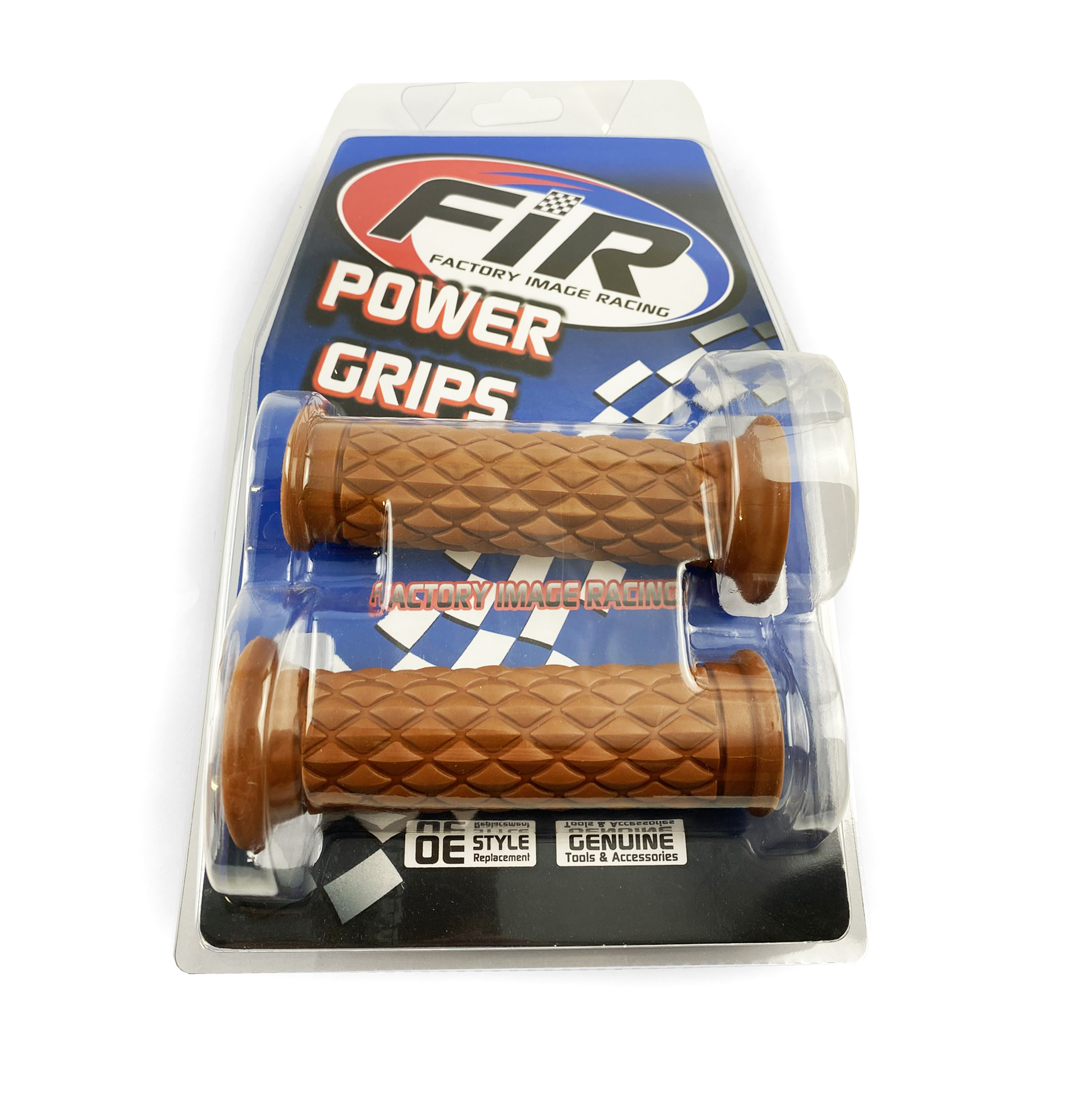 GRIP SET CLASSIC CAFE RACER 7/8 22mm RETRO BROWN thumbnail 2