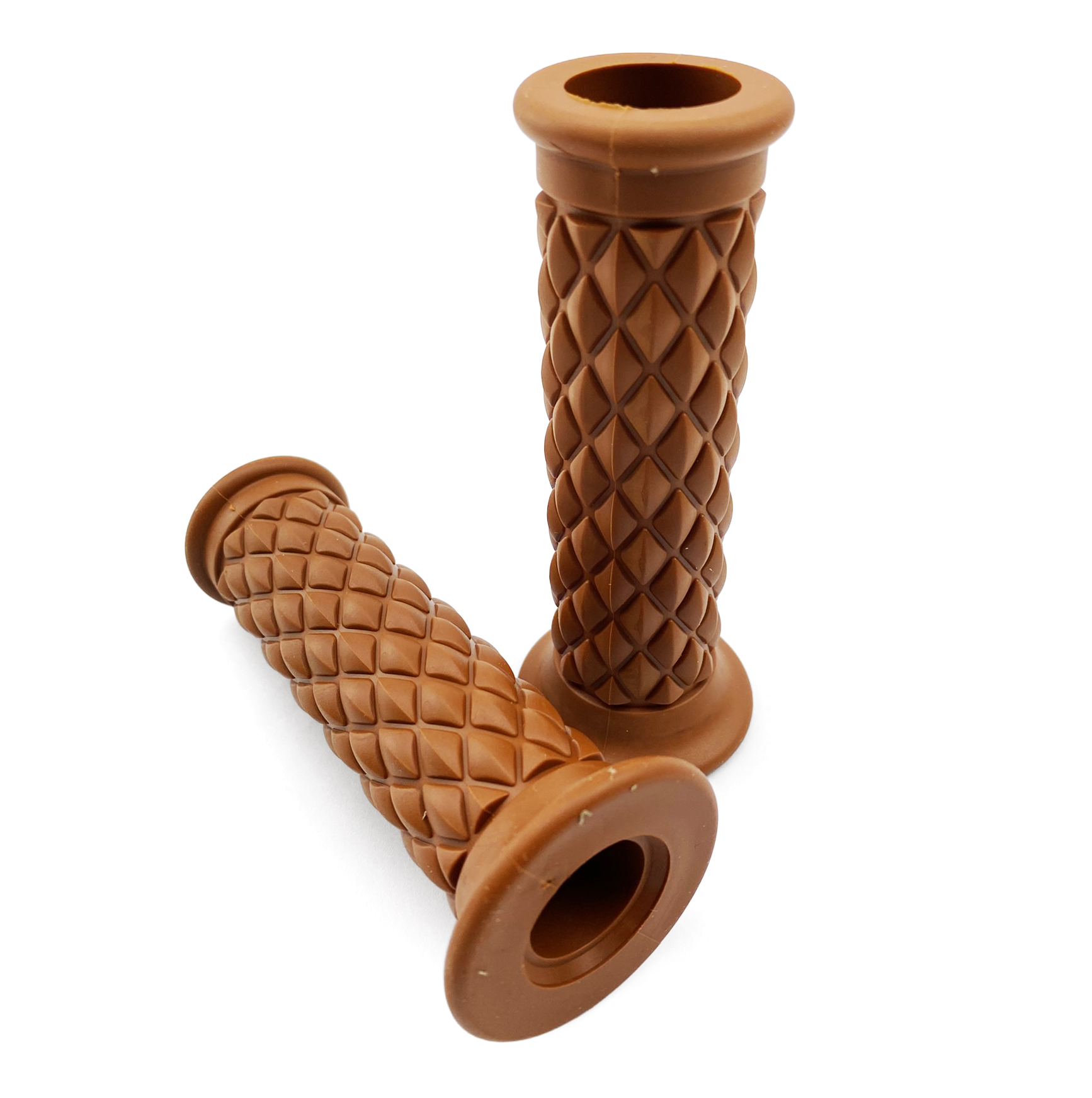 GRIP SET CLASSIC CAFE RACER 7/8 22mm RETRO BROWN thumbnail 3