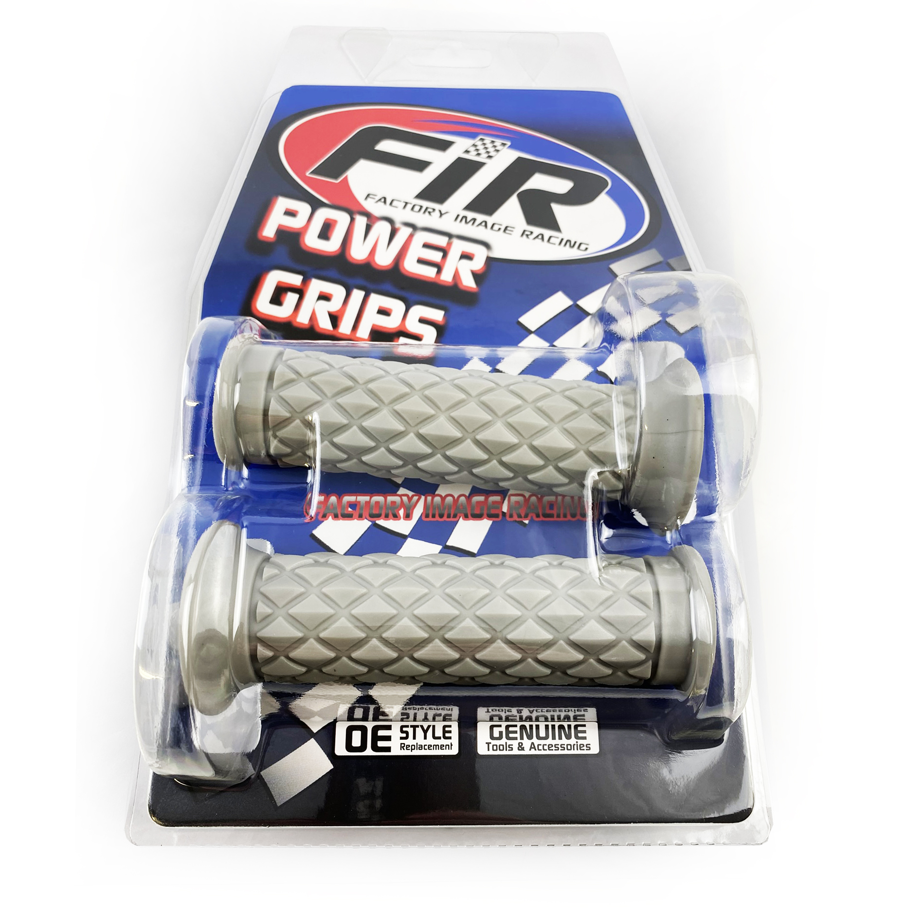 GRIP SET CLASSIC RETRO GREY, Honda Suzuki Kawasaki Triumph Royal Bobber thumbnail 3