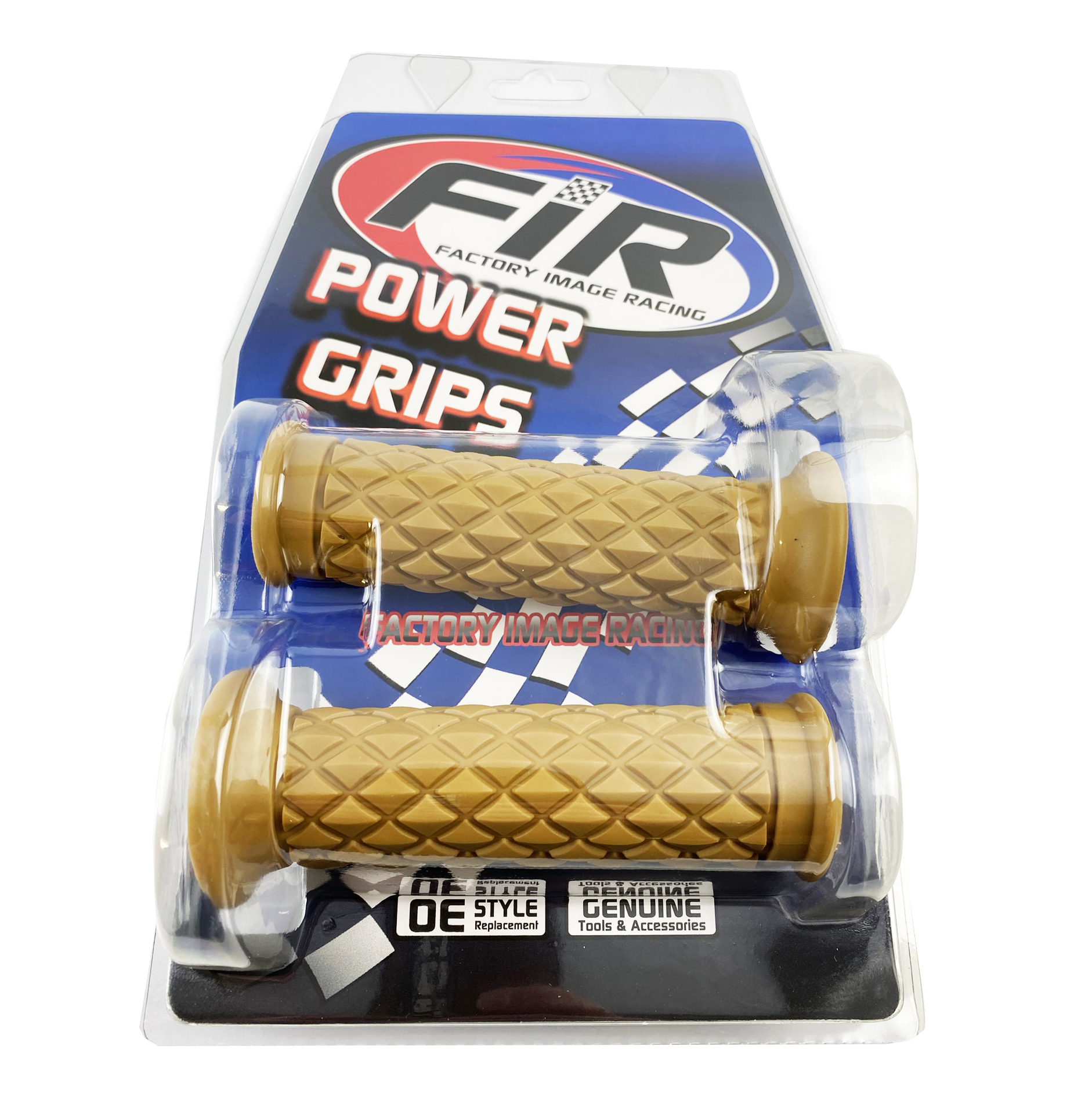 GRIP SET CLASSIC CAFE RACER RETRO, KHAKI - thumbnail 3