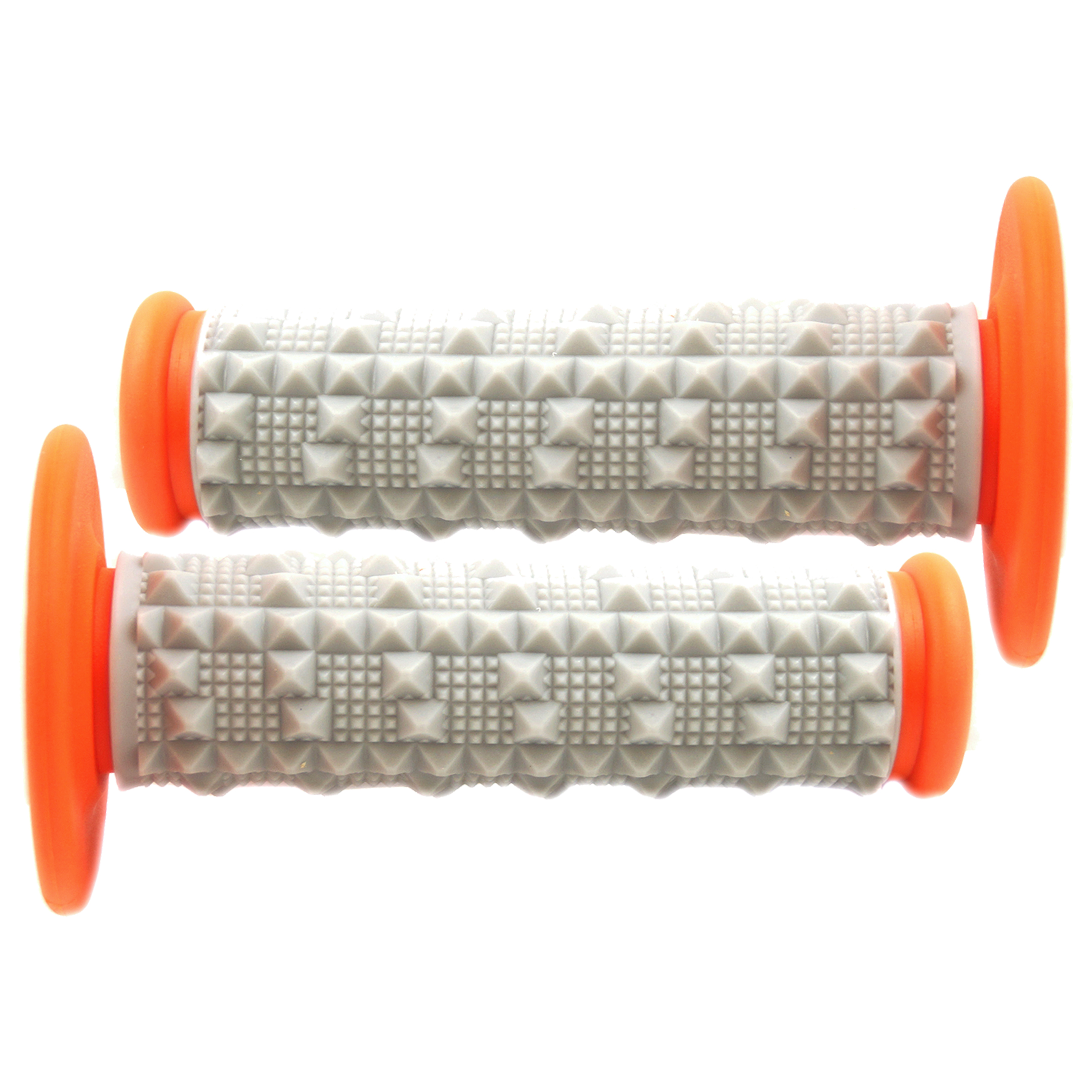 DUAL COMPOUND GRIPS ORANGE X2R DIAMOND HALF WAFFLE SCAR GDDOR thumbnail 2
