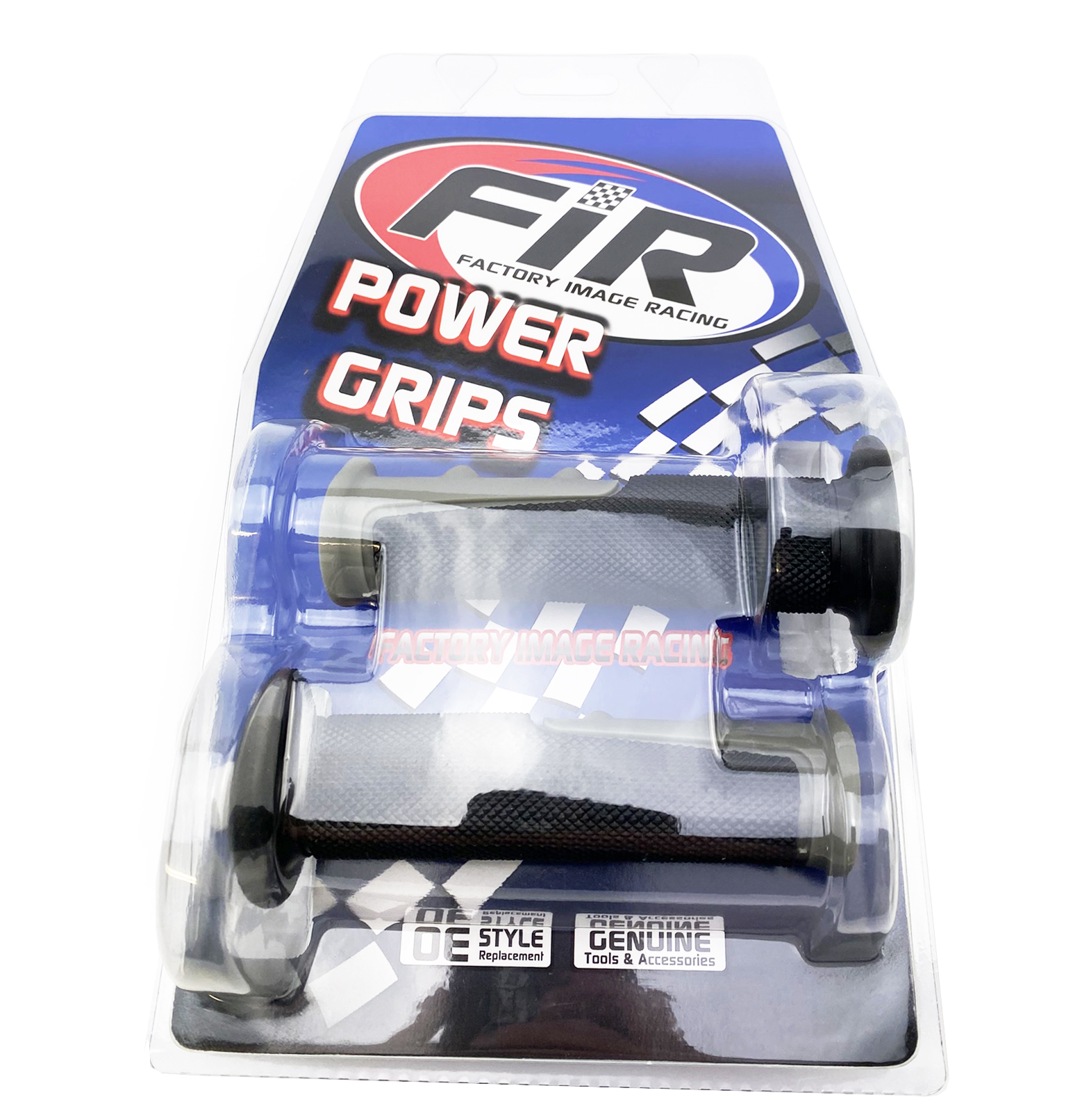 ATV GRIPS BLACK/GREY 22.2 BARS thumbnail 2