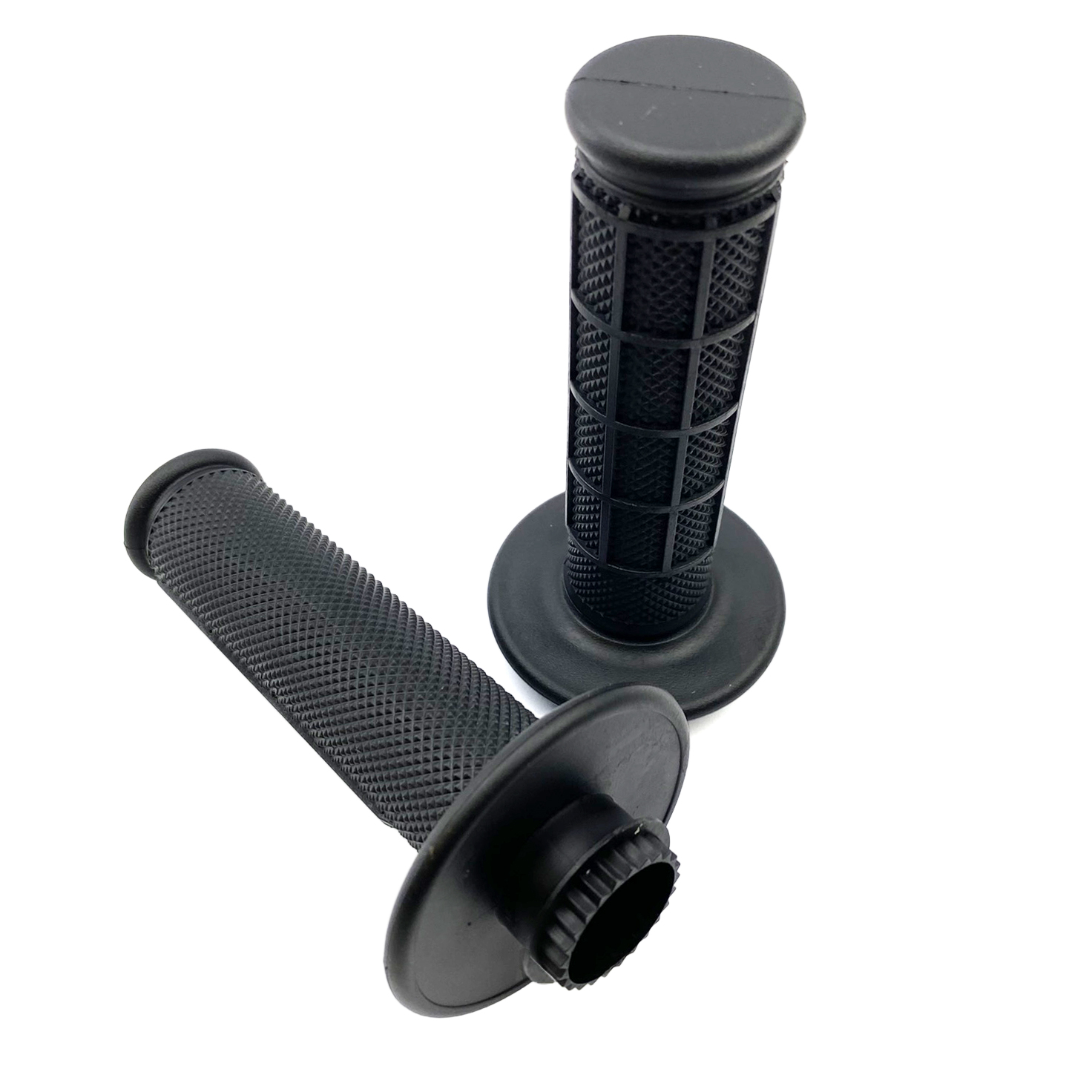 LOCK ON GRIPS HALF WAFFLE, SOFT BLACK, MX-08752BK, ODI STYLE, FIR - image 1