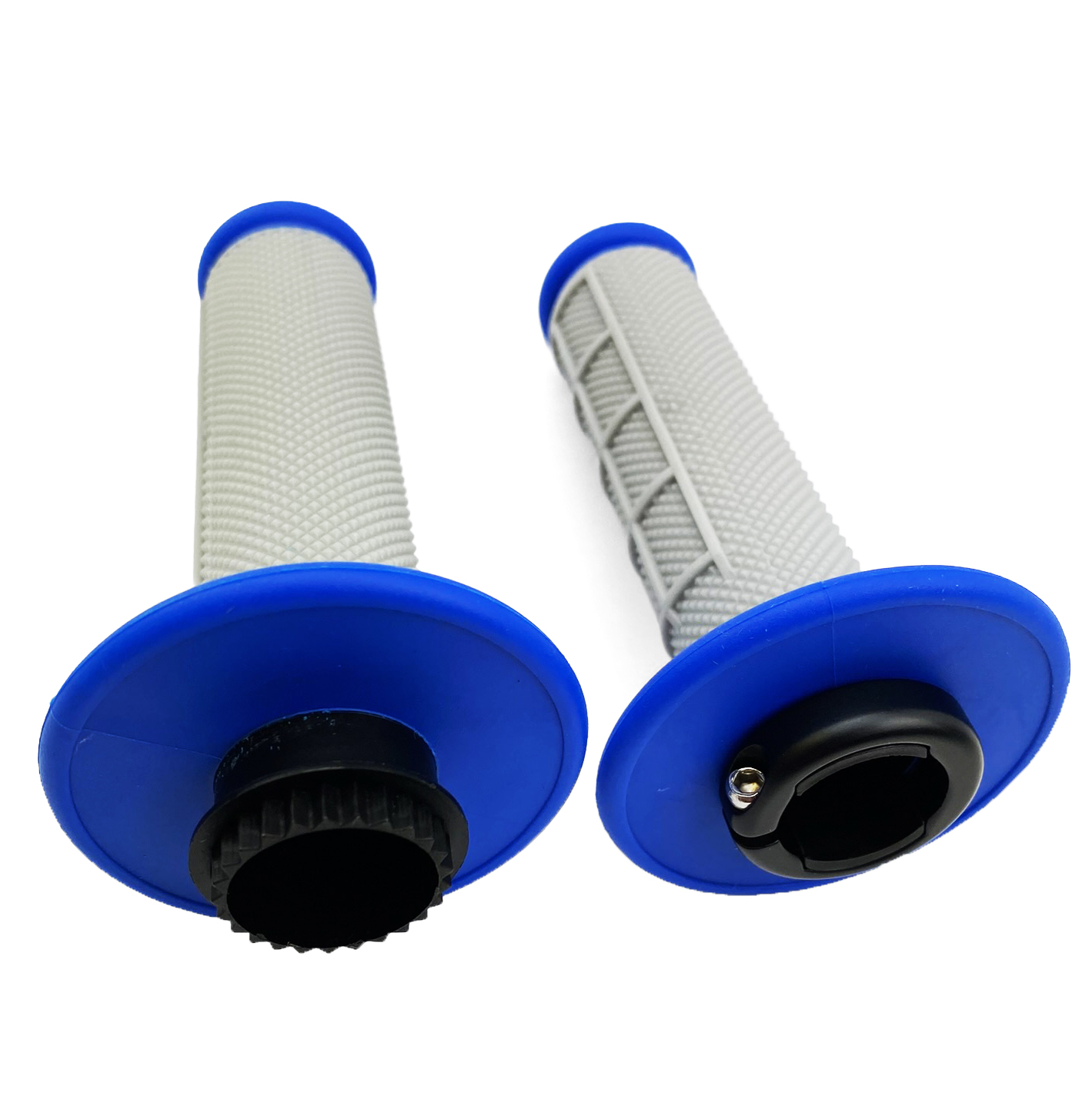 LOCK ON GRIPS HALF WAFFLE, SOFT GREY/BLUE, MX-08752BU, ODI STYLE, FIR - thumbnail 3