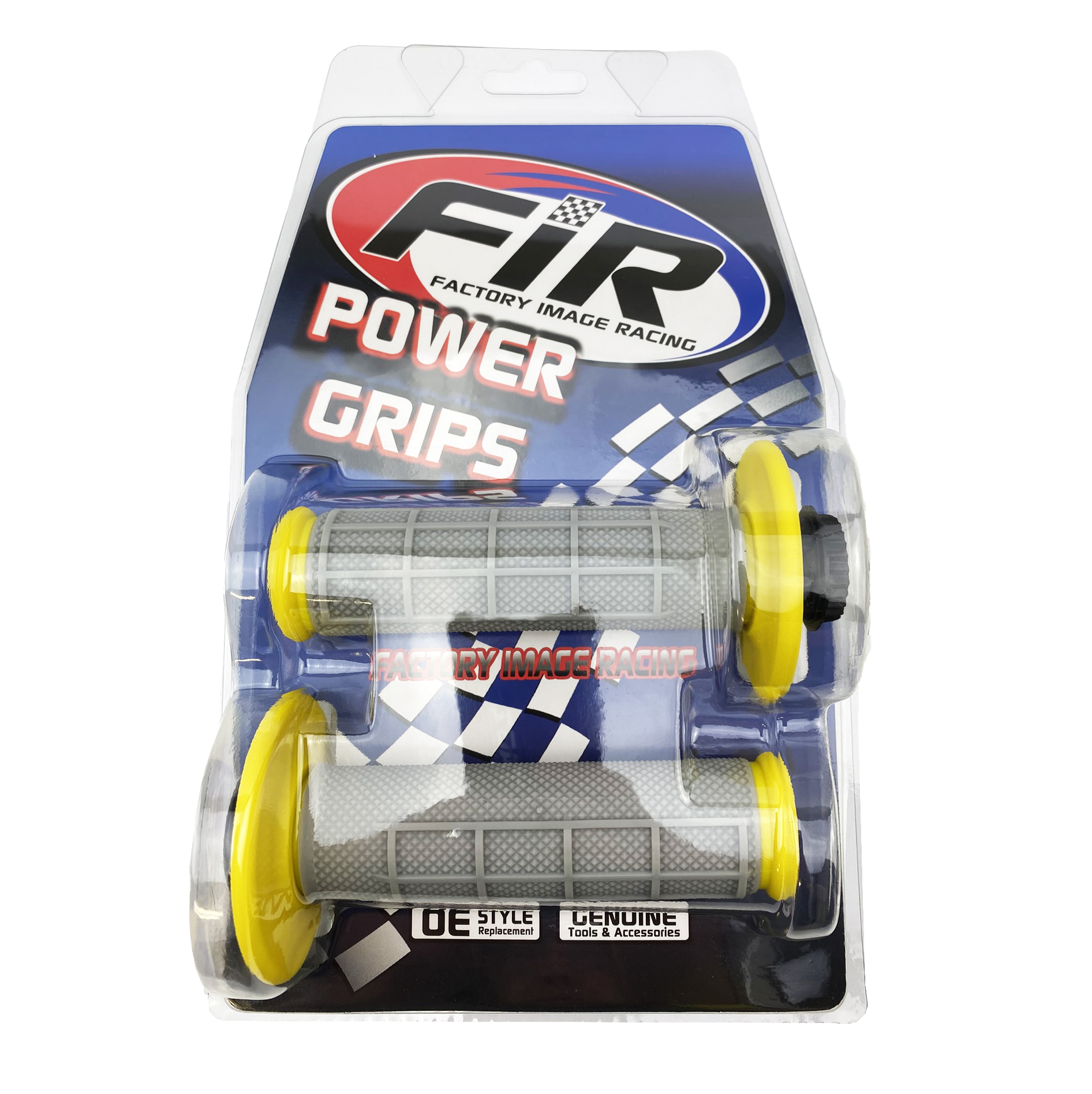 LOCK ON GRIPS HALF WAFFLE, SOFT GREY/YEL, MX-08752YL, ODI STYLE, FIR - thumbnail 2
